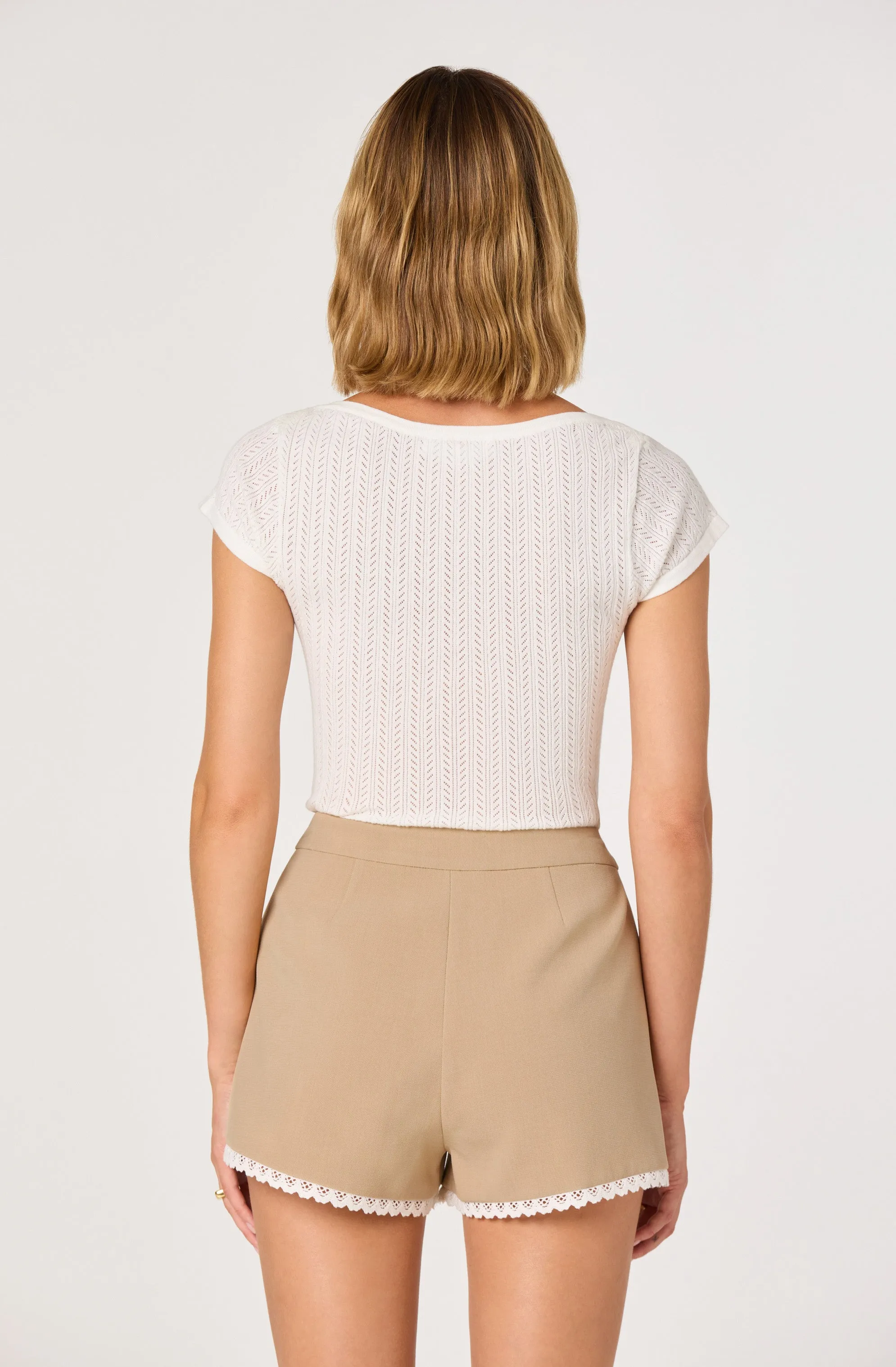 River Open-Knit Eyelet Tee sold by Astr product image thumbnail 2