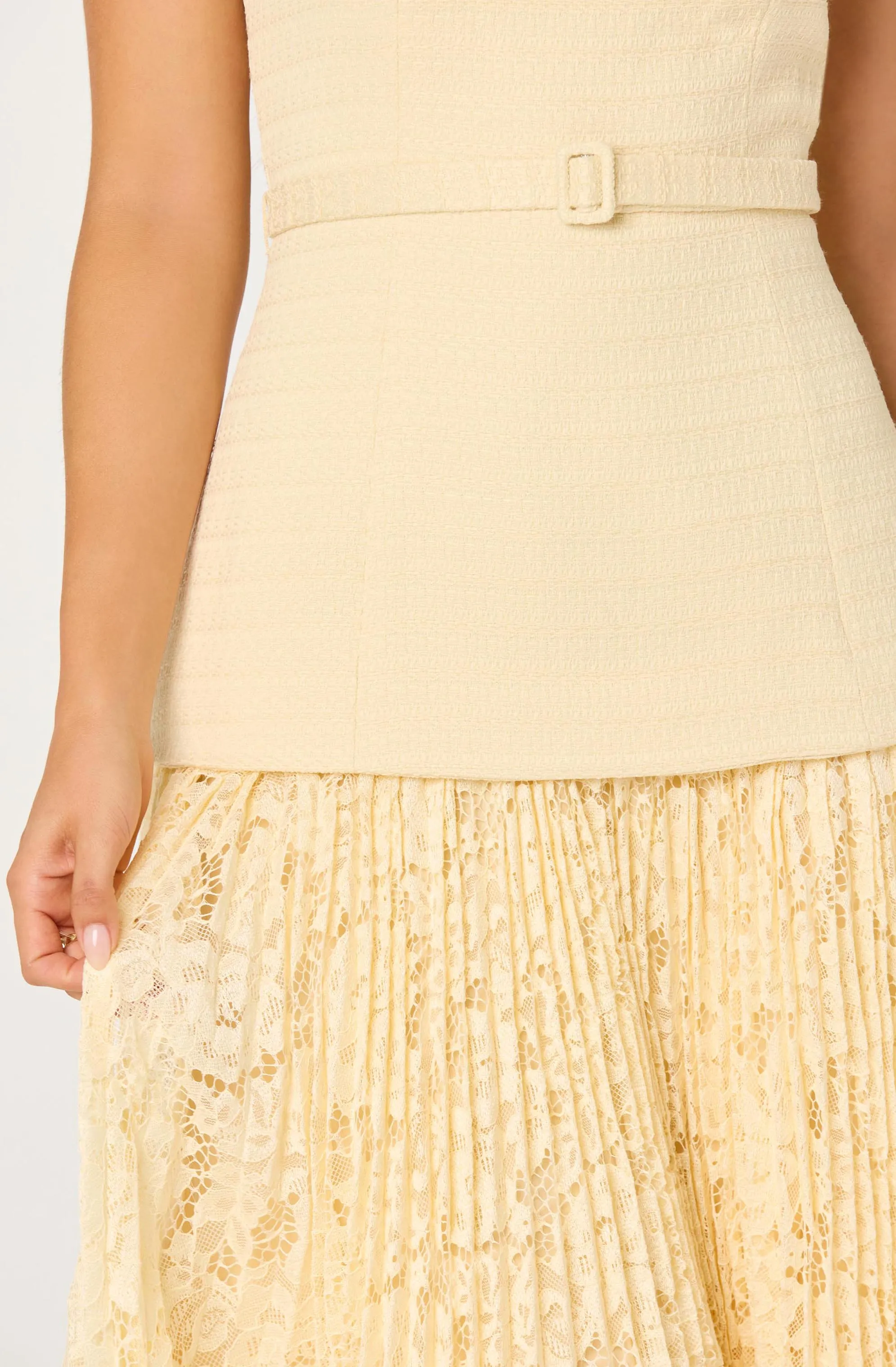 Caitlin Mixed Media Tweed Maxi Dress sold by Astr product image thumbnail 4