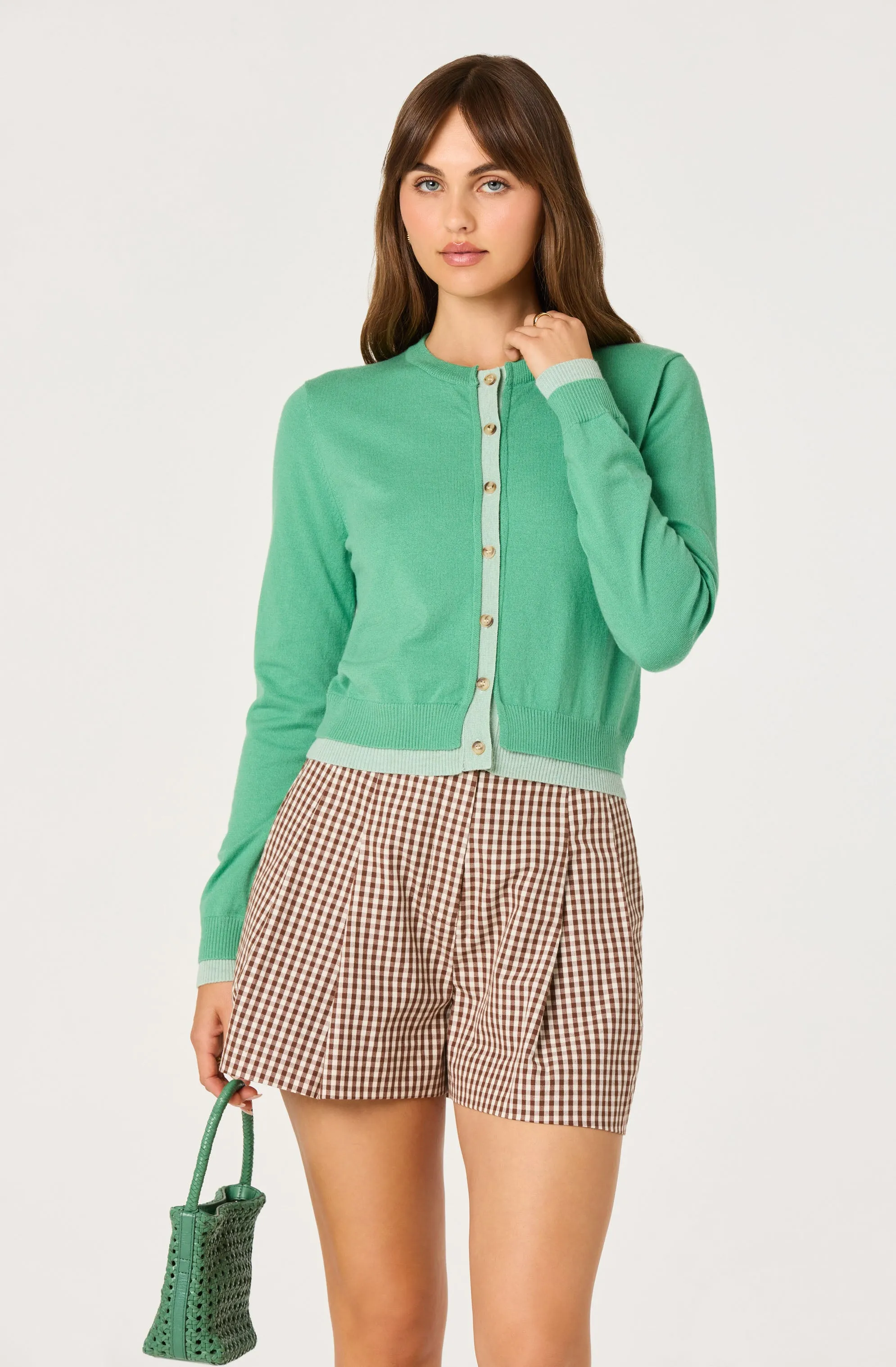 Clovis Color Block Faux Layered Cardigan sold by Astr product image thumbnail 3