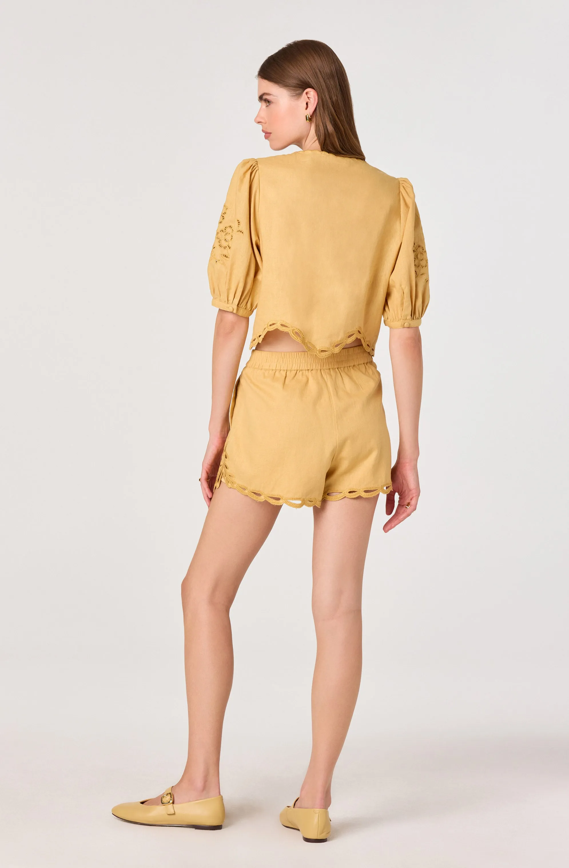 Joellyn Embroidered Puff Sleeve Top sold by Astr product image thumbnail 5