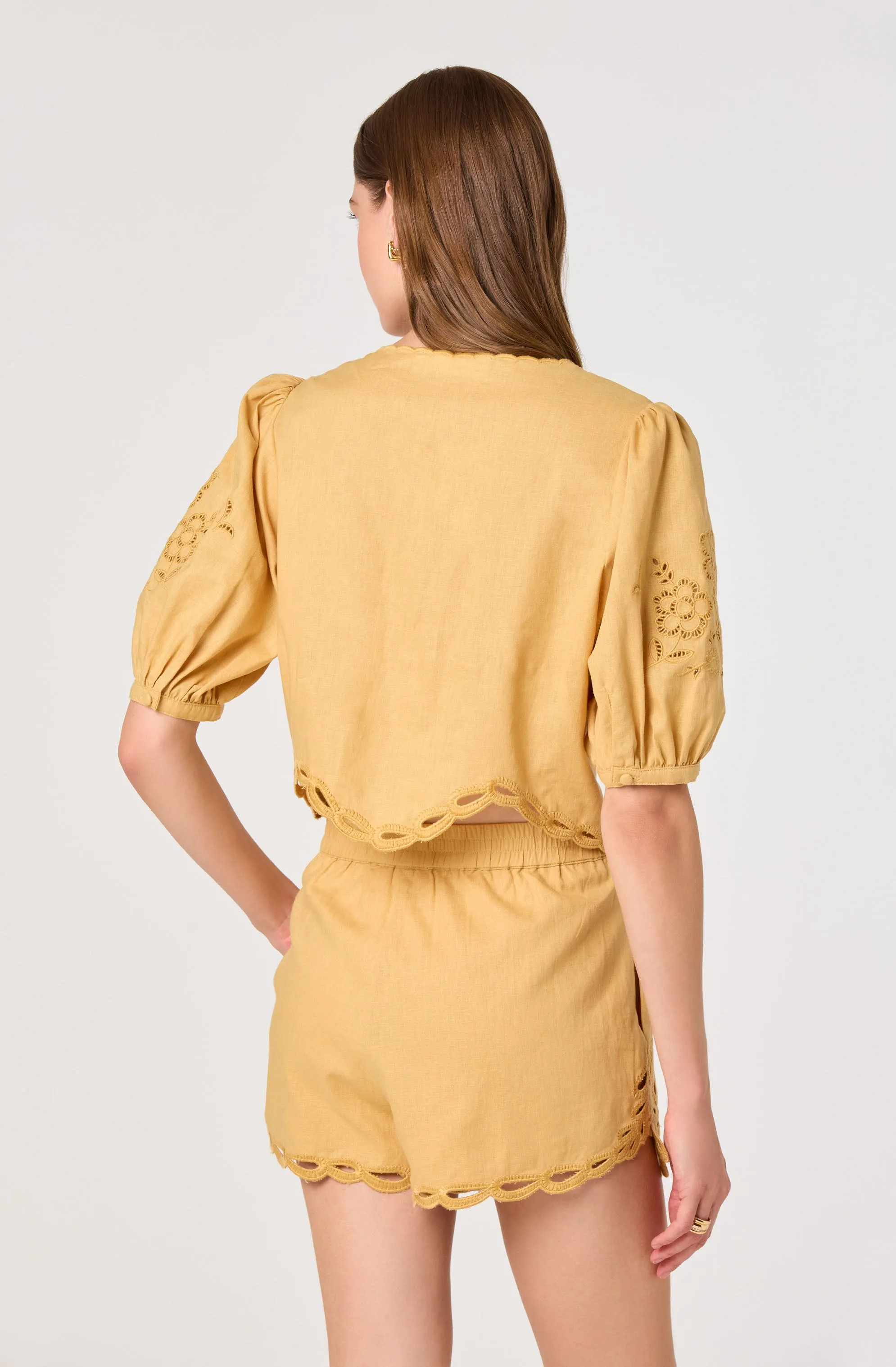 Joellyn Embroidered Puff Sleeve Top sold by Astr product image thumbnail 3