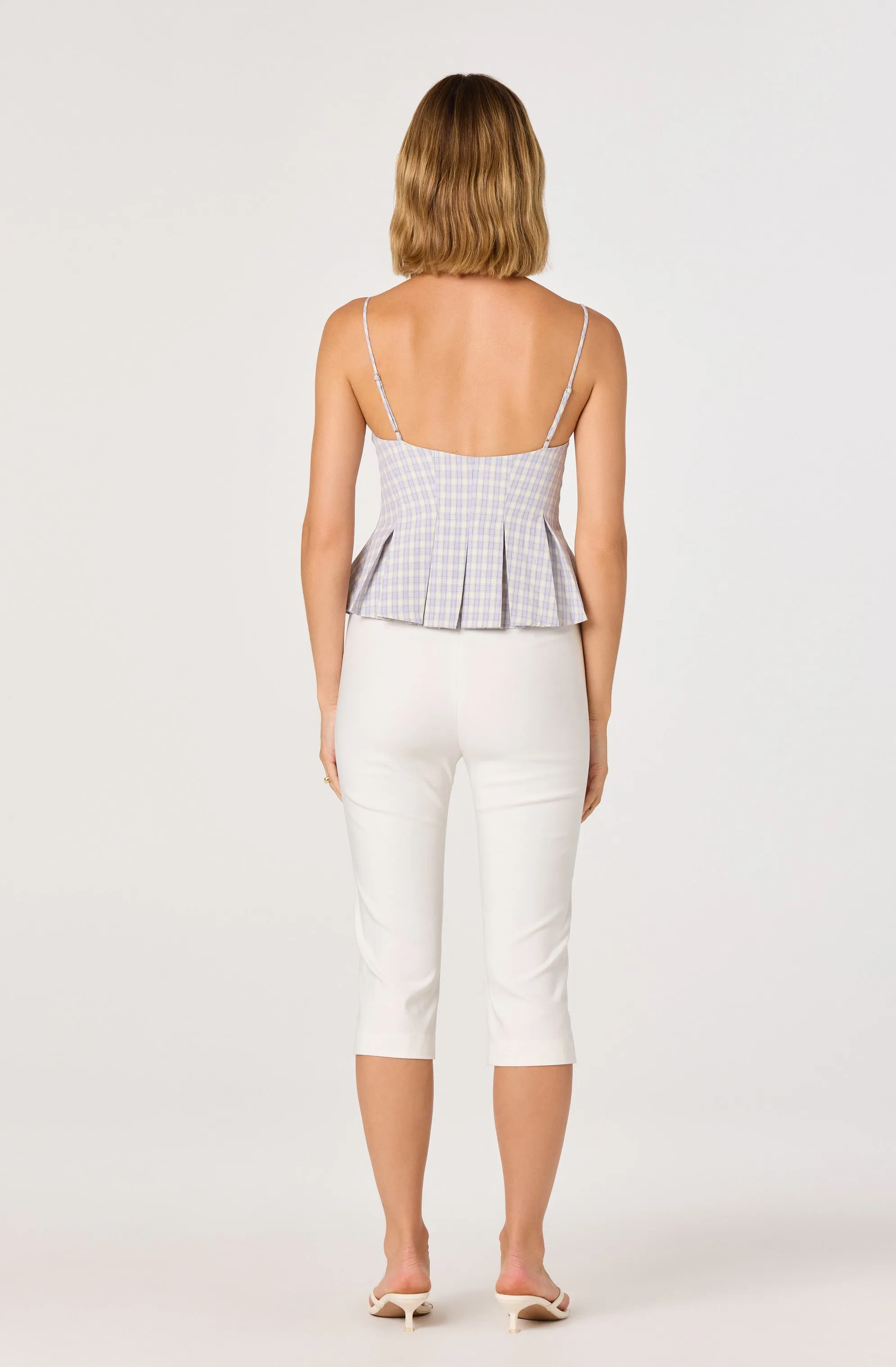 Lesly Gingham Pleated Bustier Top sold by Astr product image thumbnail 4