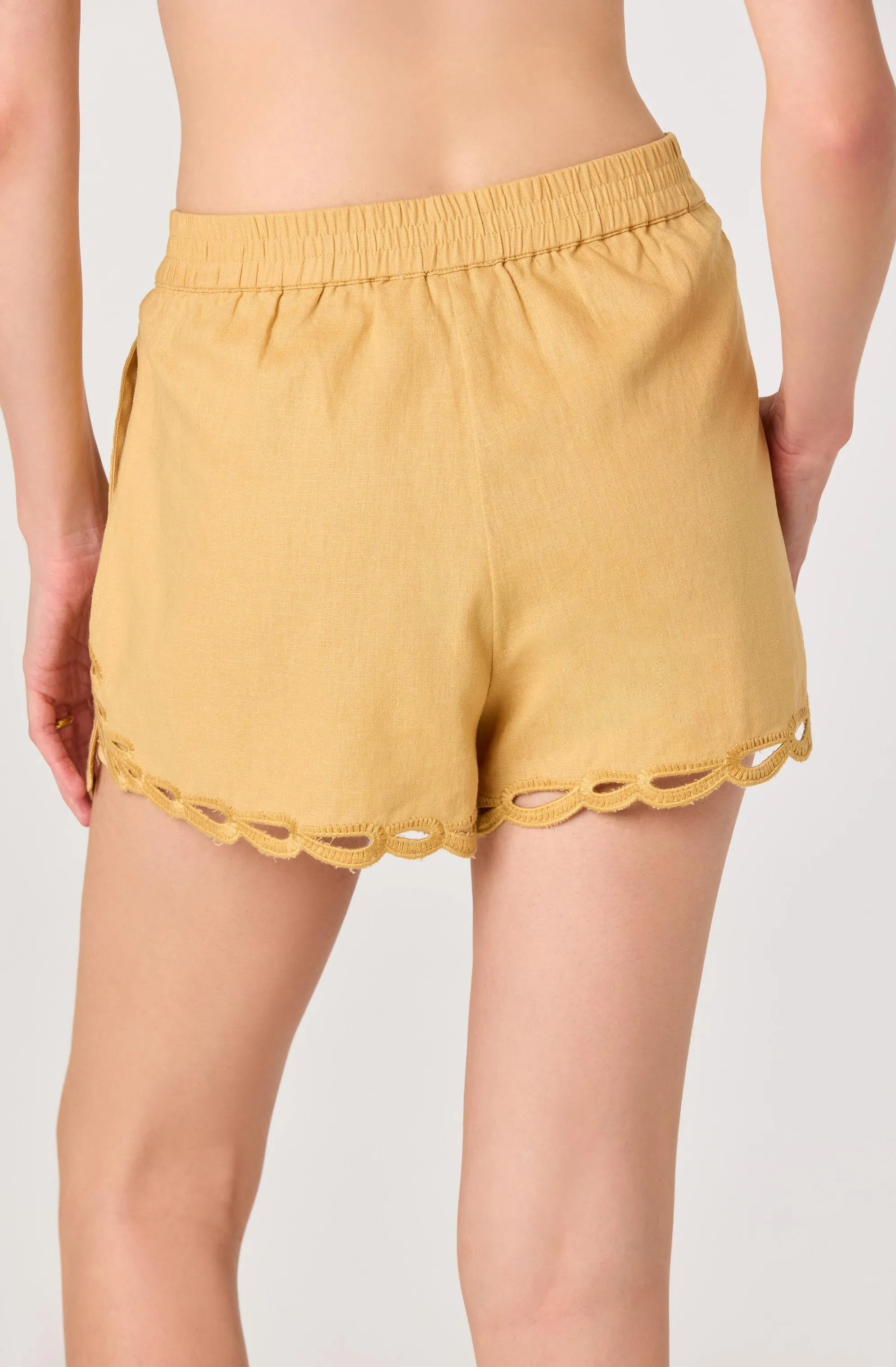 Joellyn Embroidered Cutwork Linen Shorts sold by Astr product image thumbnail 5