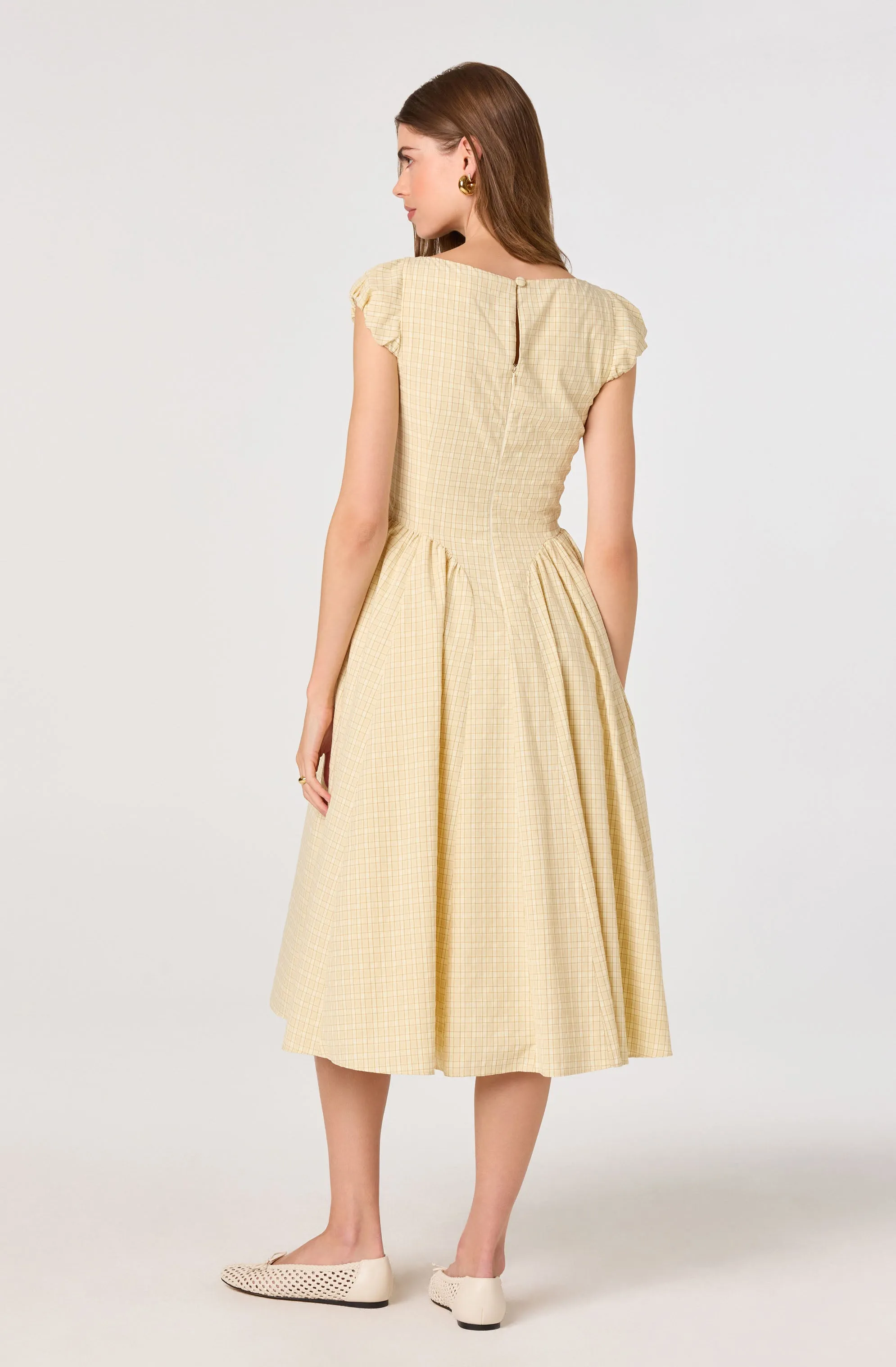 Emalee Plaid A-Line Midi Dress sold by Astr product image thumbnail 3