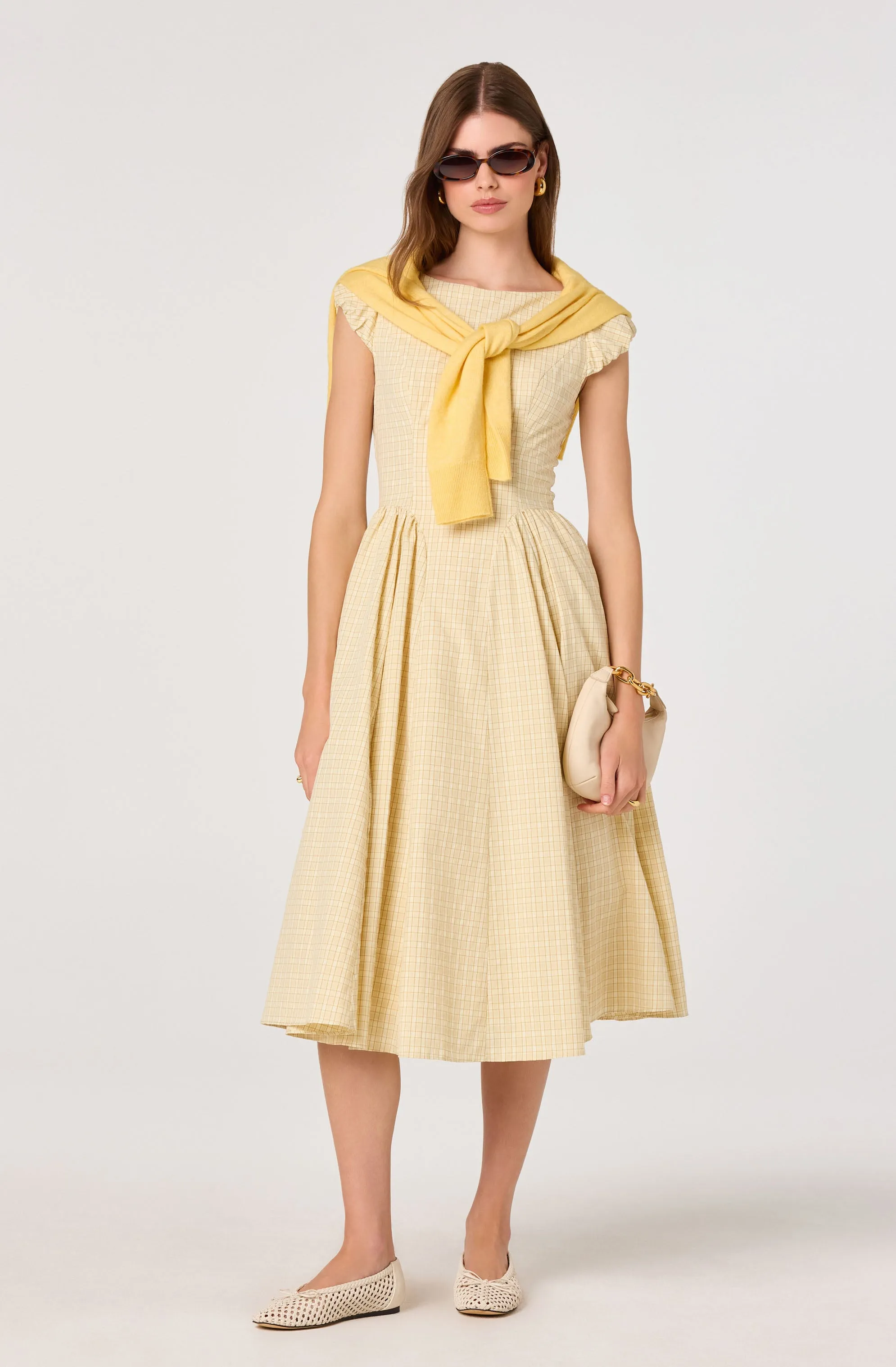 Emalee Plaid A-Line Midi Dress sold by Astr product image thumbnail 4