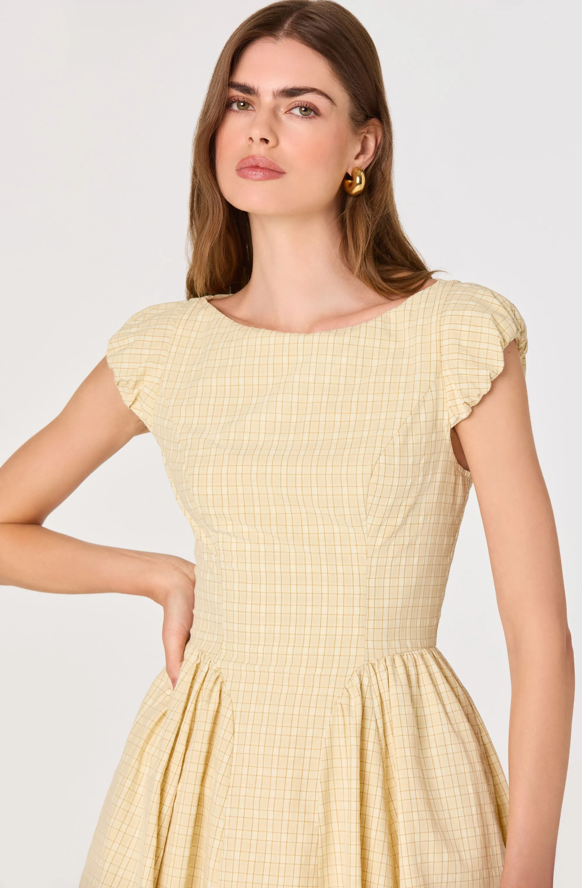 Emalee Plaid A-Line Midi Dress sold by Astr product image thumbnail 5