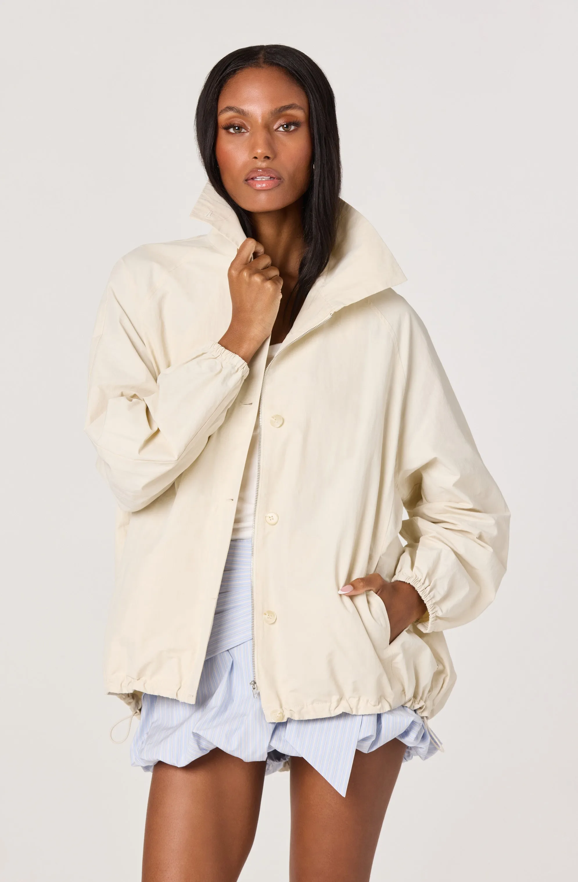 Yareli Oversized Funnel Neck Jacket sold by Astr product image thumbnail 4
