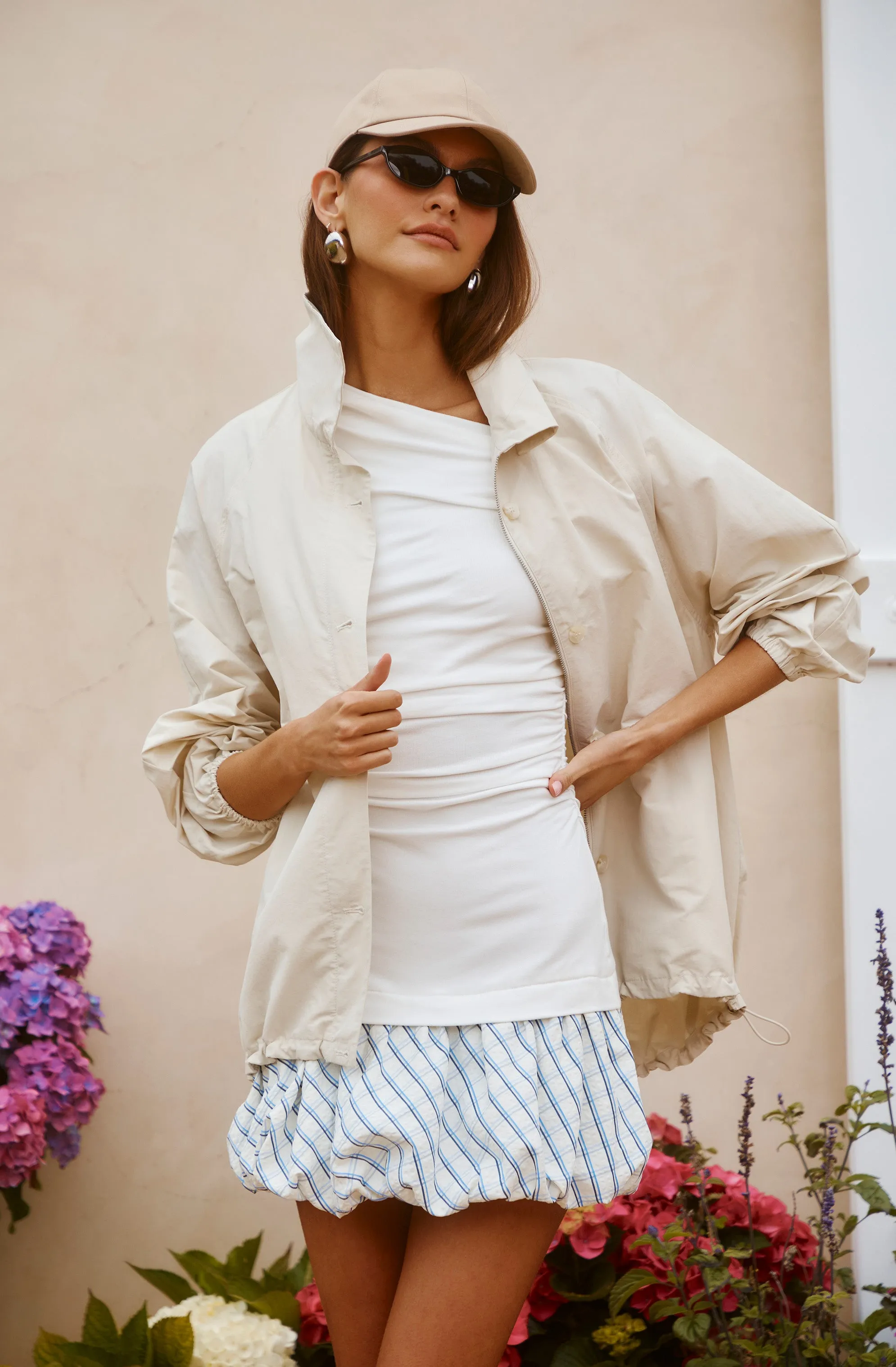 Yareli Oversized Funnel Neck Jacket sold by Astr