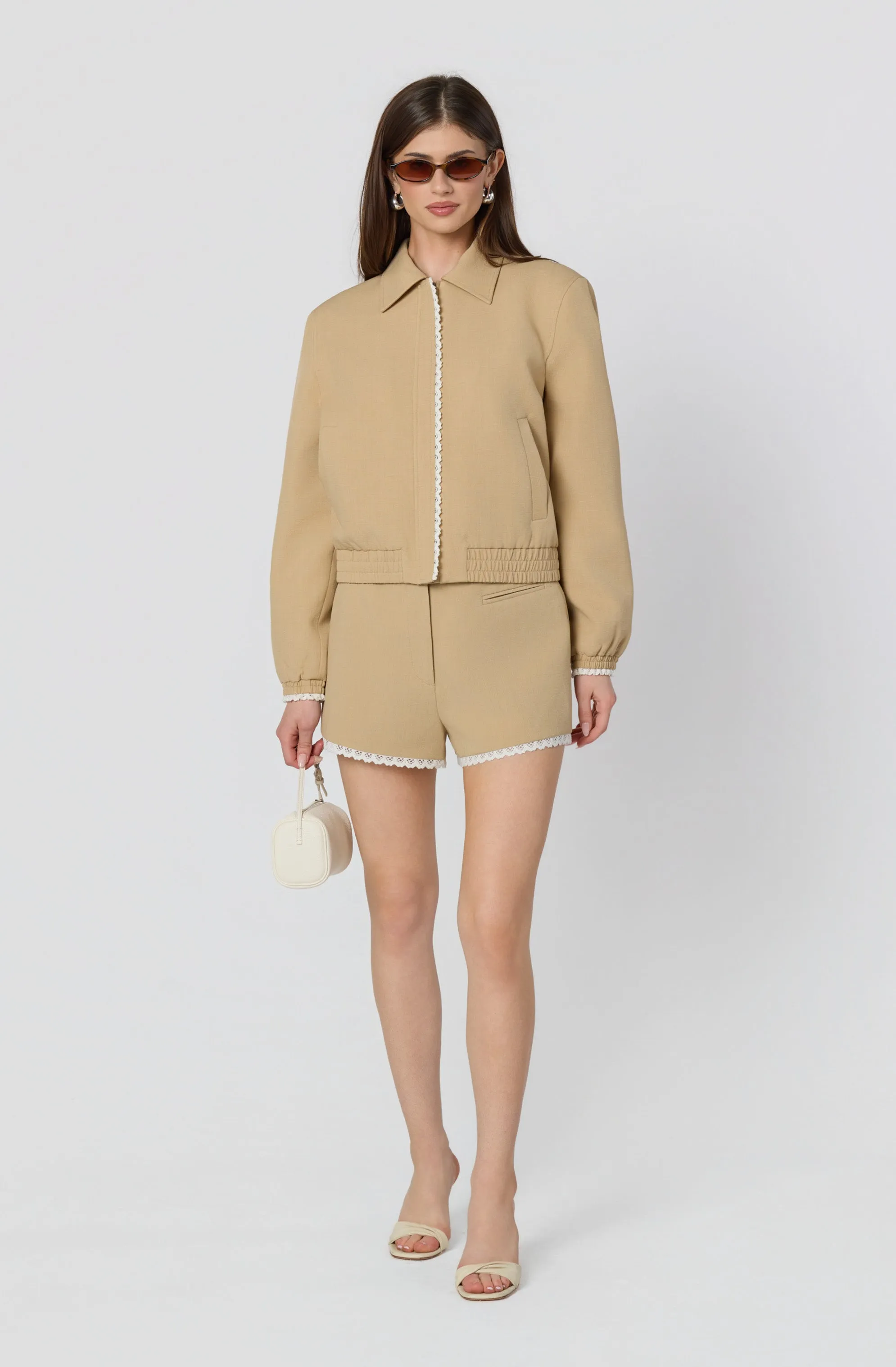 Reid Scallop Trim Bomber Jacket sold by Astr product image thumbnail 4