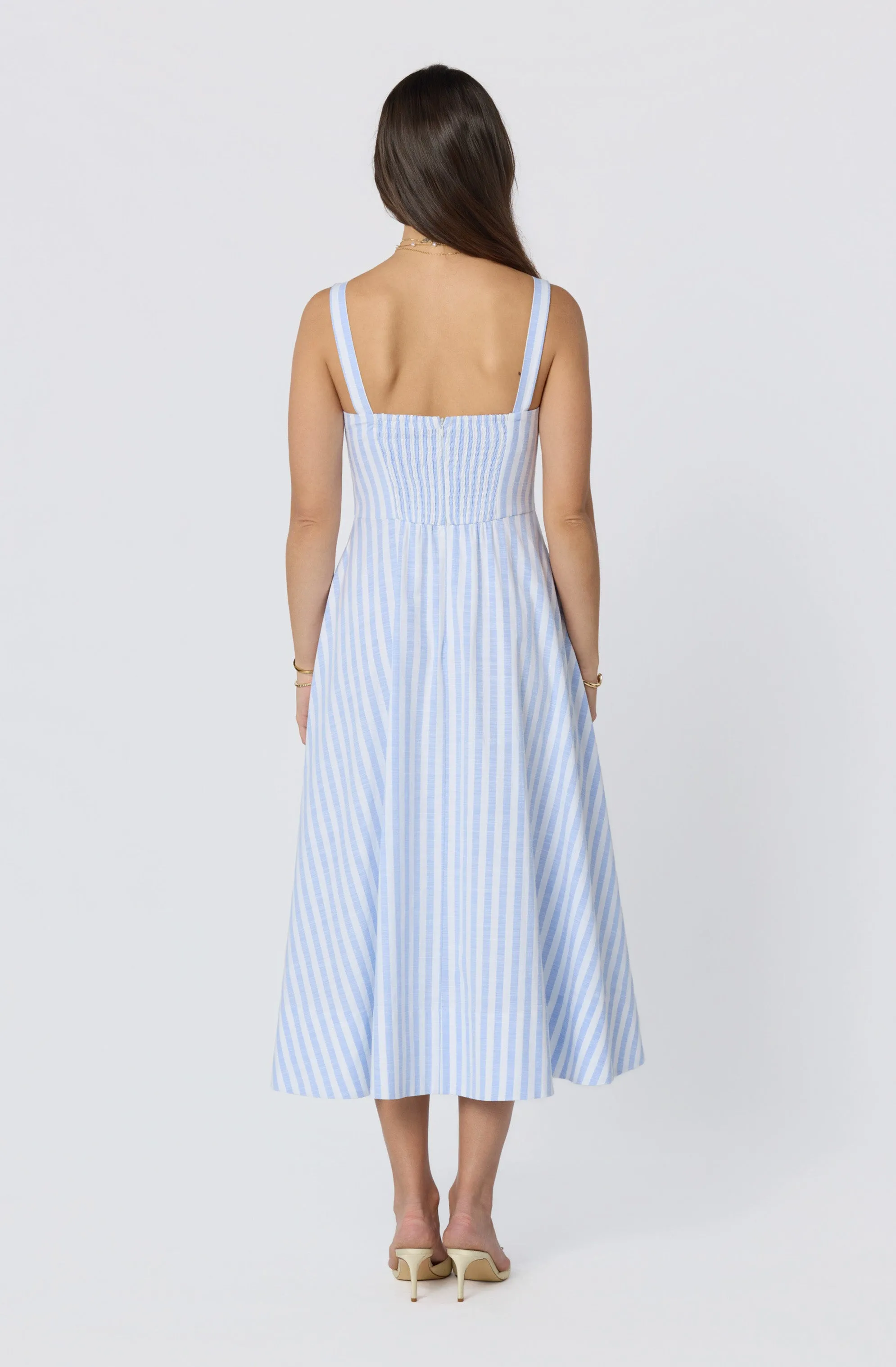Isabela Striped Sweetheart Midi Dress sold by Astr product image thumbnail 3