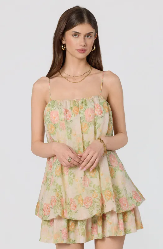 Jessa Floral Tiered Bubble Dress sold by Astr