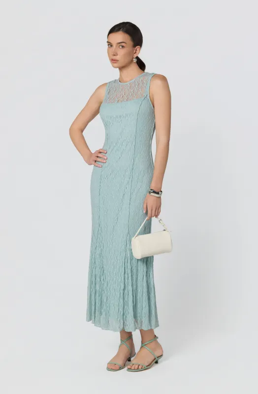 Annabella Semi-Sheer Lace Maxi Dress made by Astr