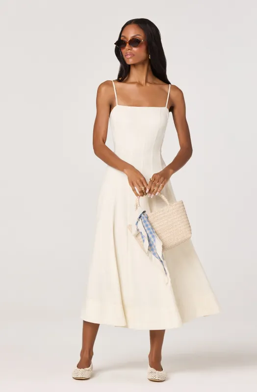 Trisha Square Neck Midi Dress made by Astr