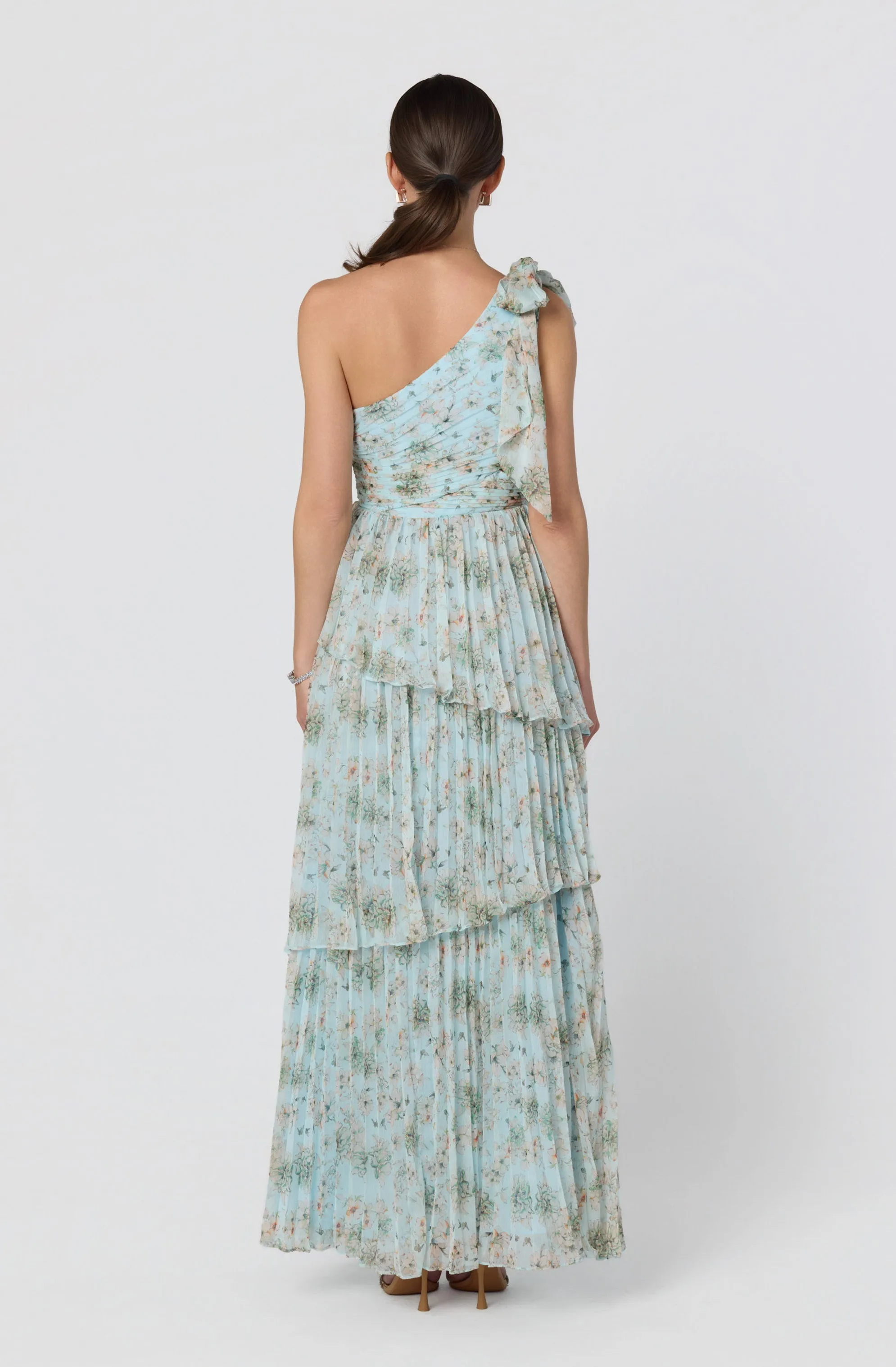 Tearra Floral One-Shoulder Tiered Maxi Dress sold by Astr product image thumbnail 3