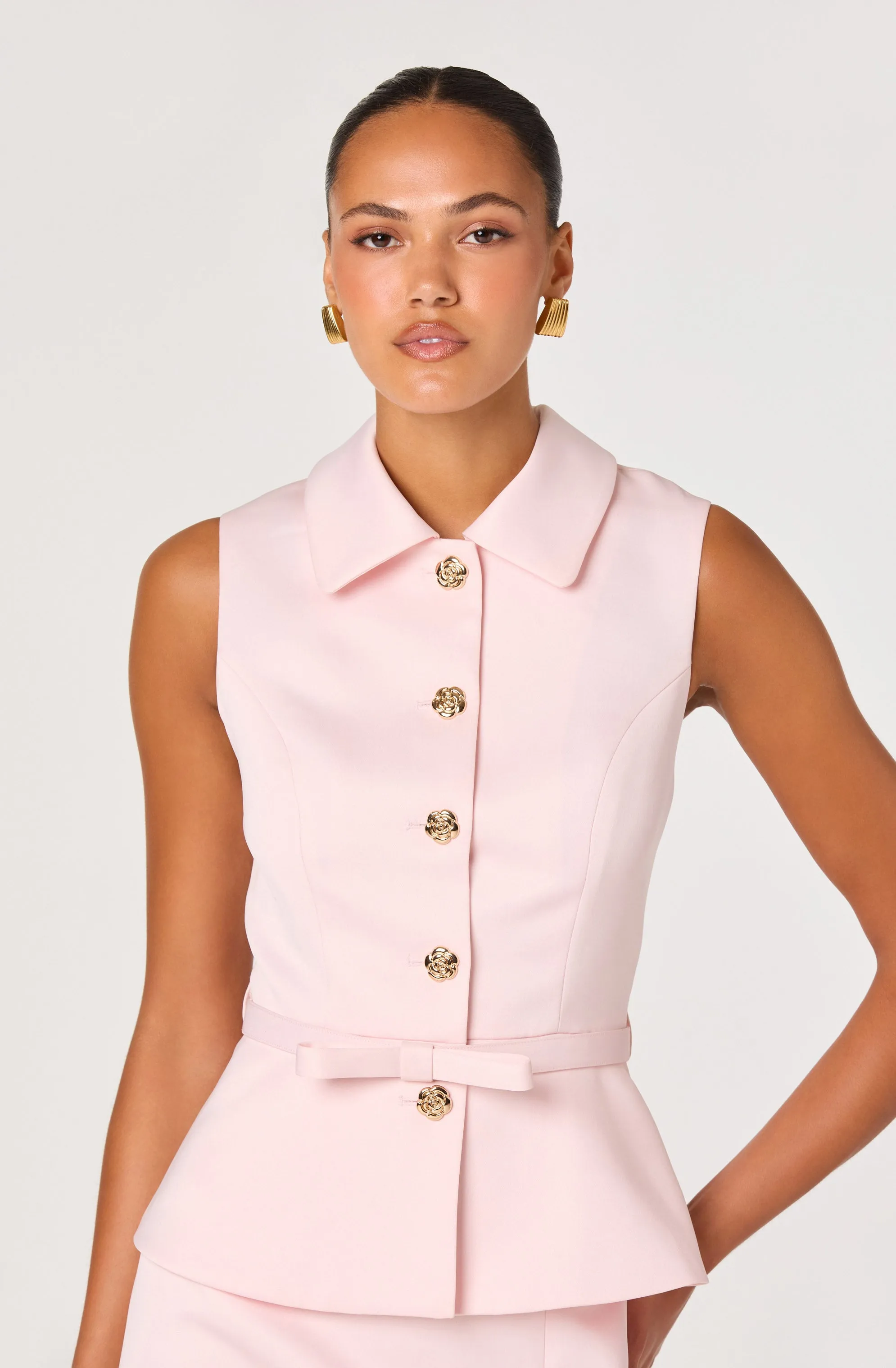 Jamia Peplum Button-Front Mini Dress sold by Astr product image thumbnail 5