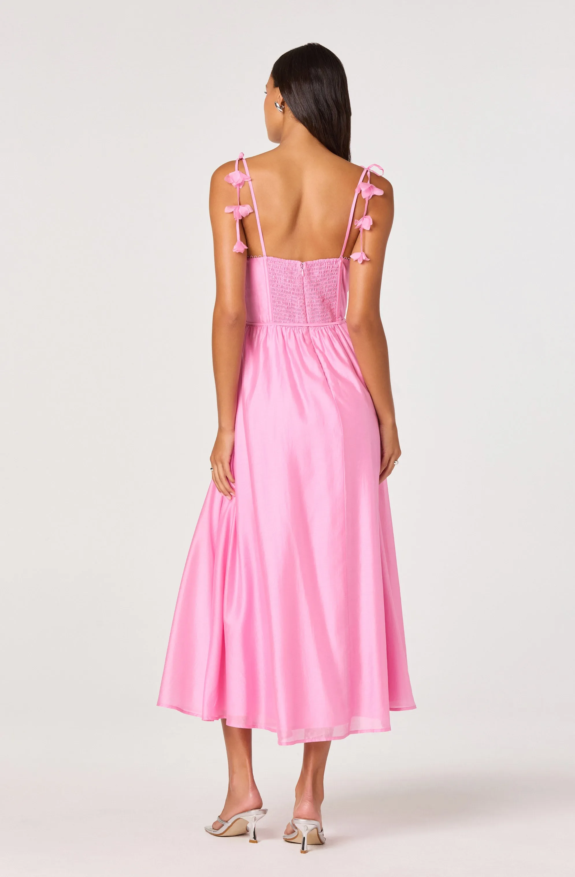 Halcyon 3D Flower Appliqué Midi Dress sold by Astr product image thumbnail 4