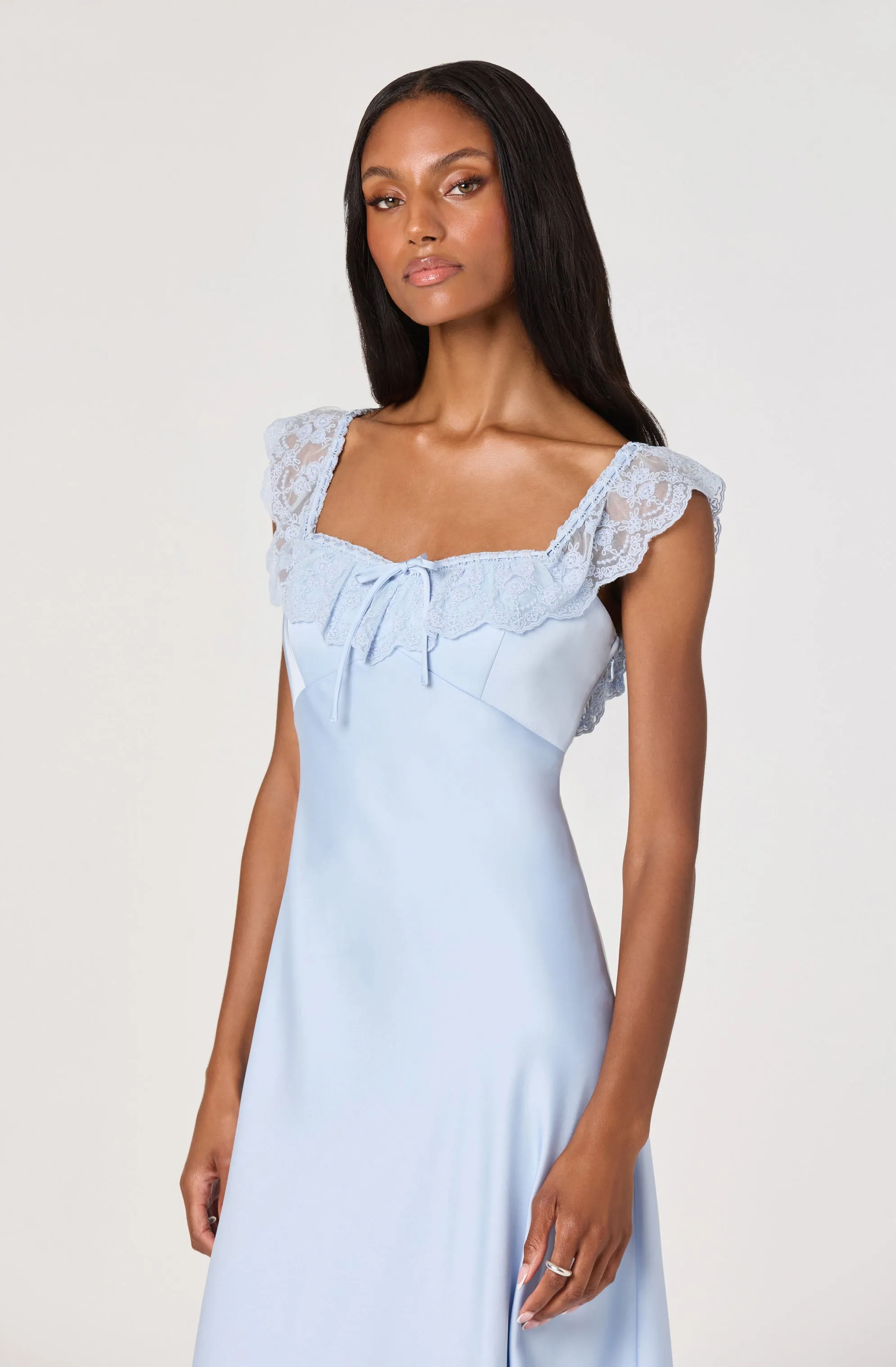 Makiya Lace Strap Empire Waist Midi Dress sold by Astr product image thumbnail 3