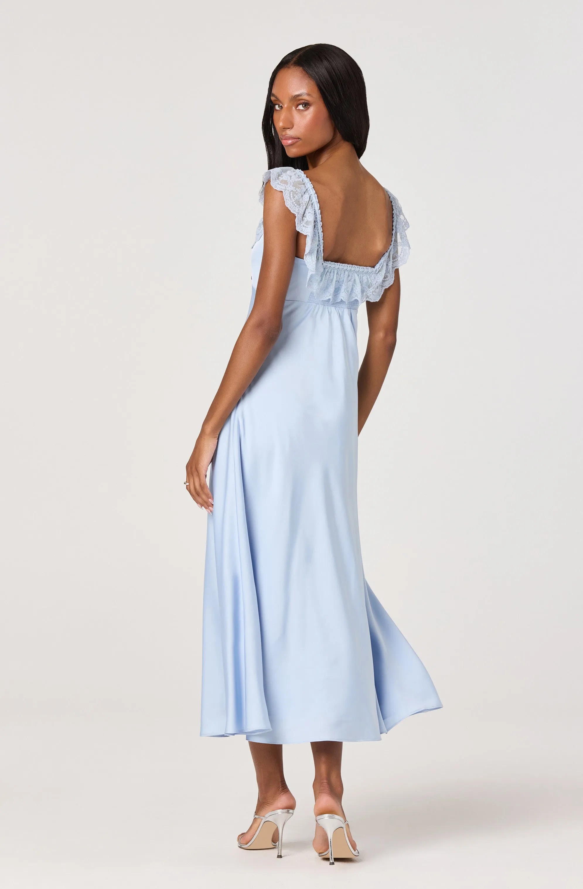 Makiya Lace Strap Empire Waist Midi Dress sold by Astr product image thumbnail 4