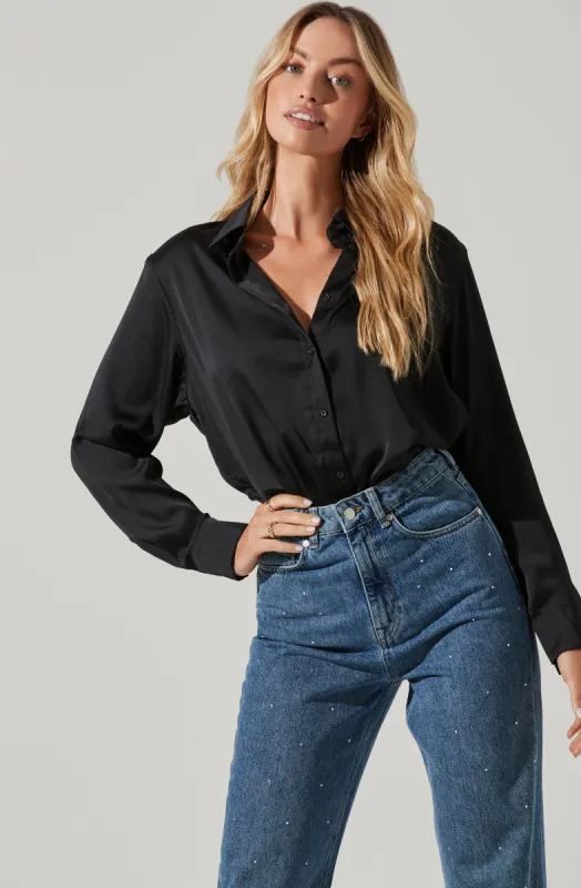 Long Sleeve Button Front Shirt sold by Astr
