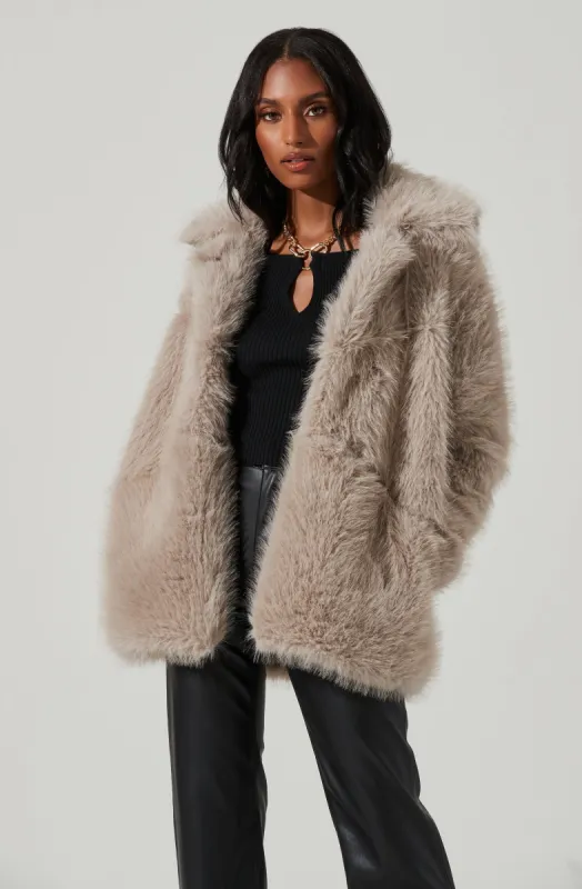 Hadley Faux Fur Coat sold by Astr