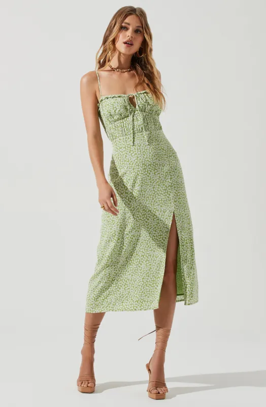 Avalee Ditsy Floral Cutout Midi Dress sold by Astr