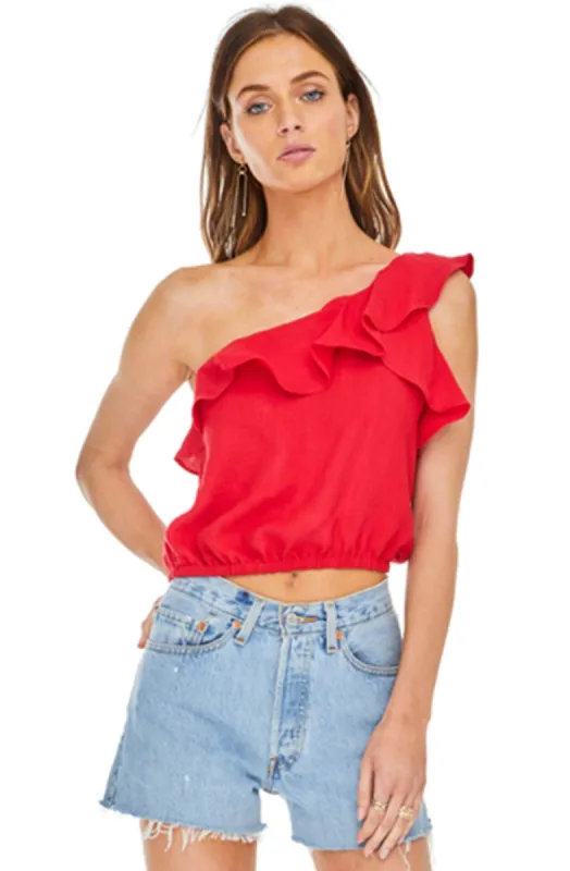 Ruffle One Shoulder Top sold by Astr