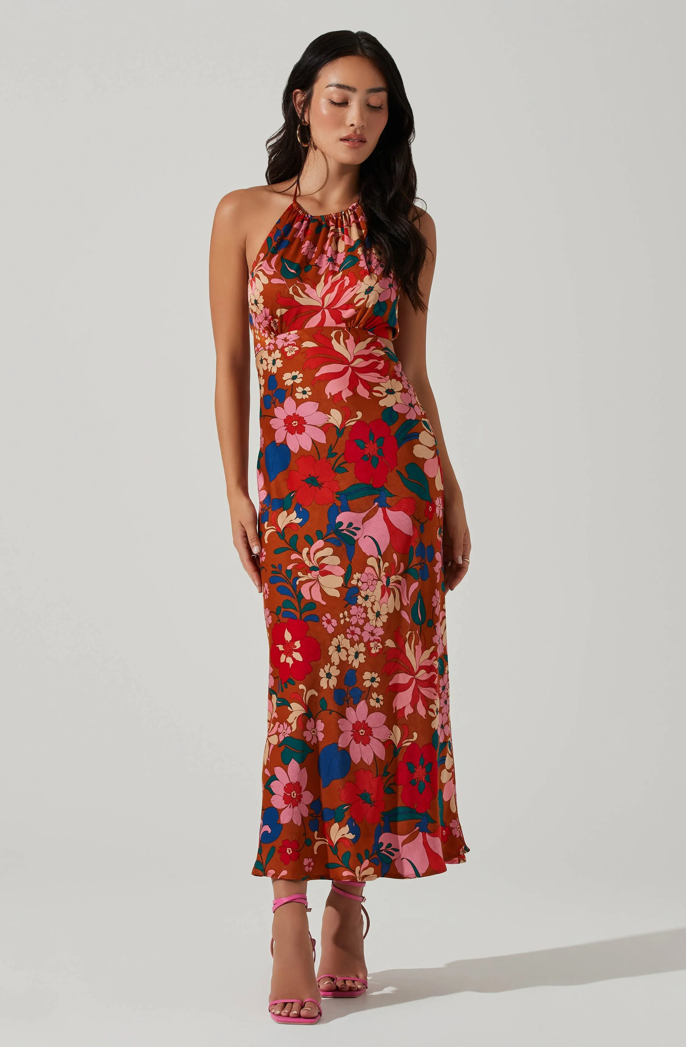 Talitha Floral Halter Maxi Dress sold by Astr