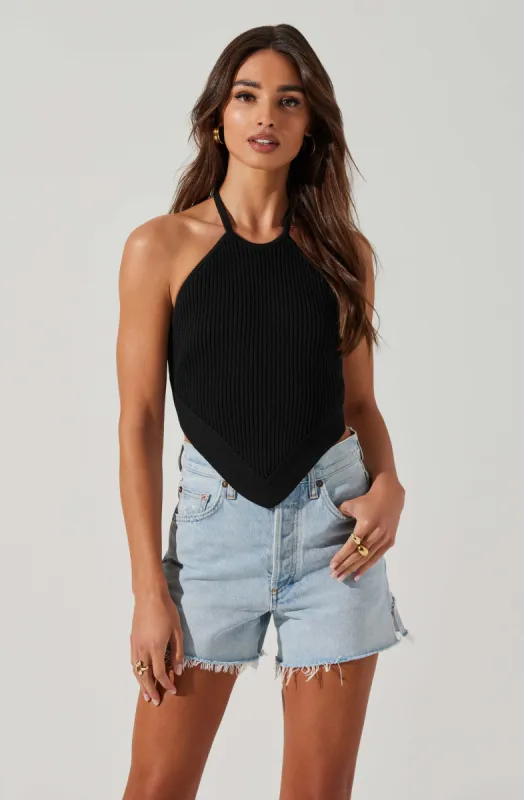 Cleora Handkerchief Halter Top sold by Astr