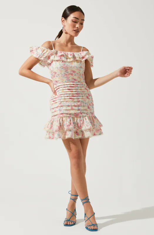 Una Ruffle Mini Dress sold by Astr