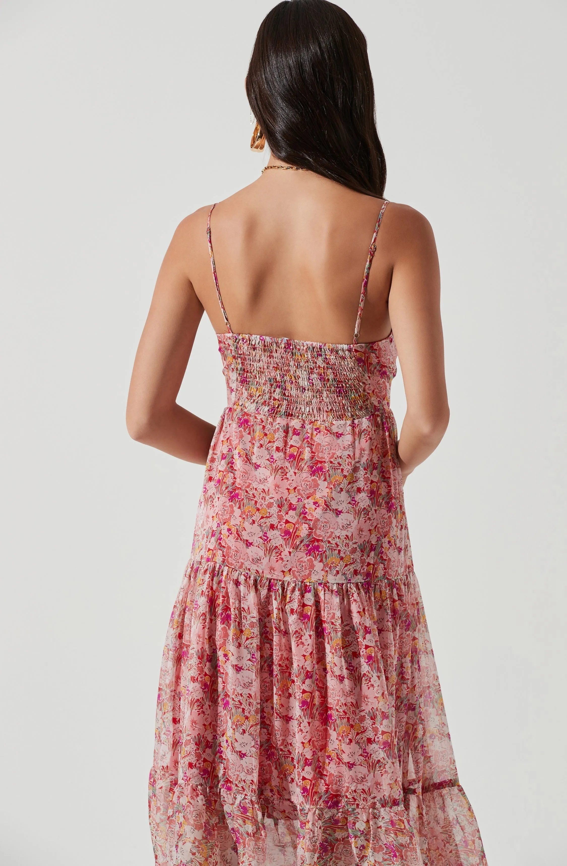 Brandy Floral Cinched Front Cutout Maxi Dress sold by Astr product image thumbnail 4