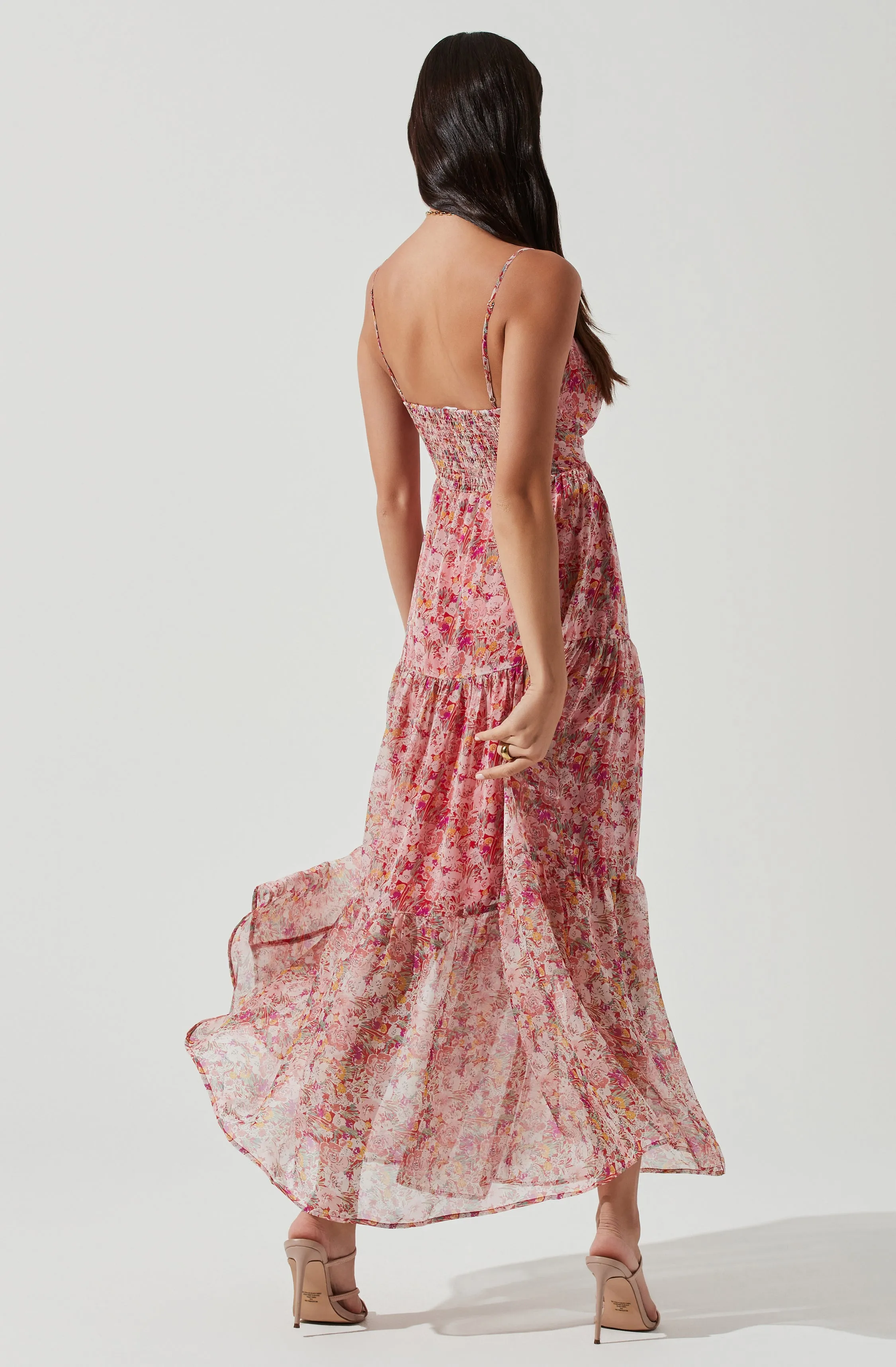 Brandy Floral Cinched Front Cutout Maxi Dress sold by Astr product image thumbnail 5