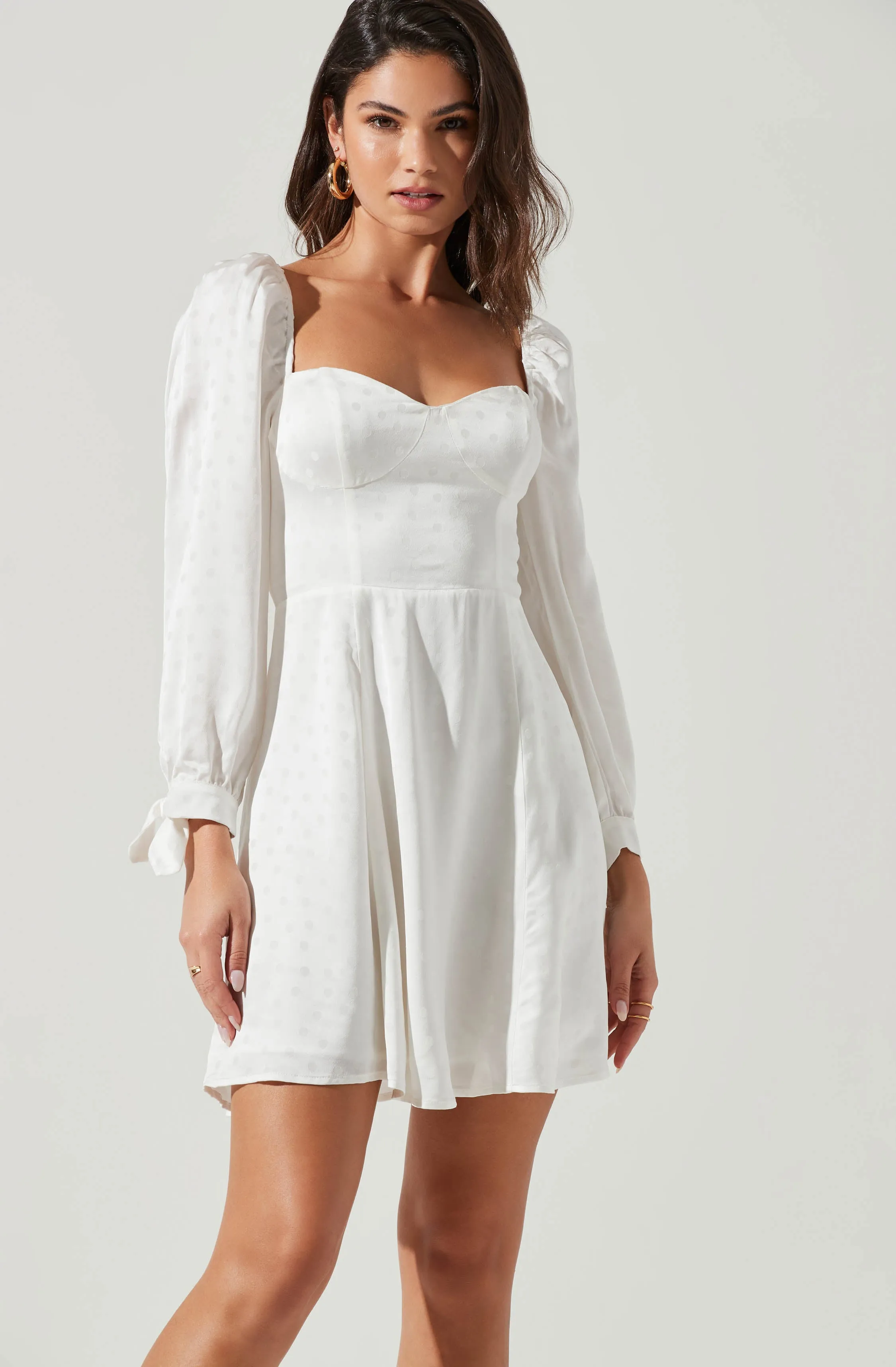 Windsor Sweetheart Neck Long Sleeve Mini Dress sold by Astr product image thumbnail 3