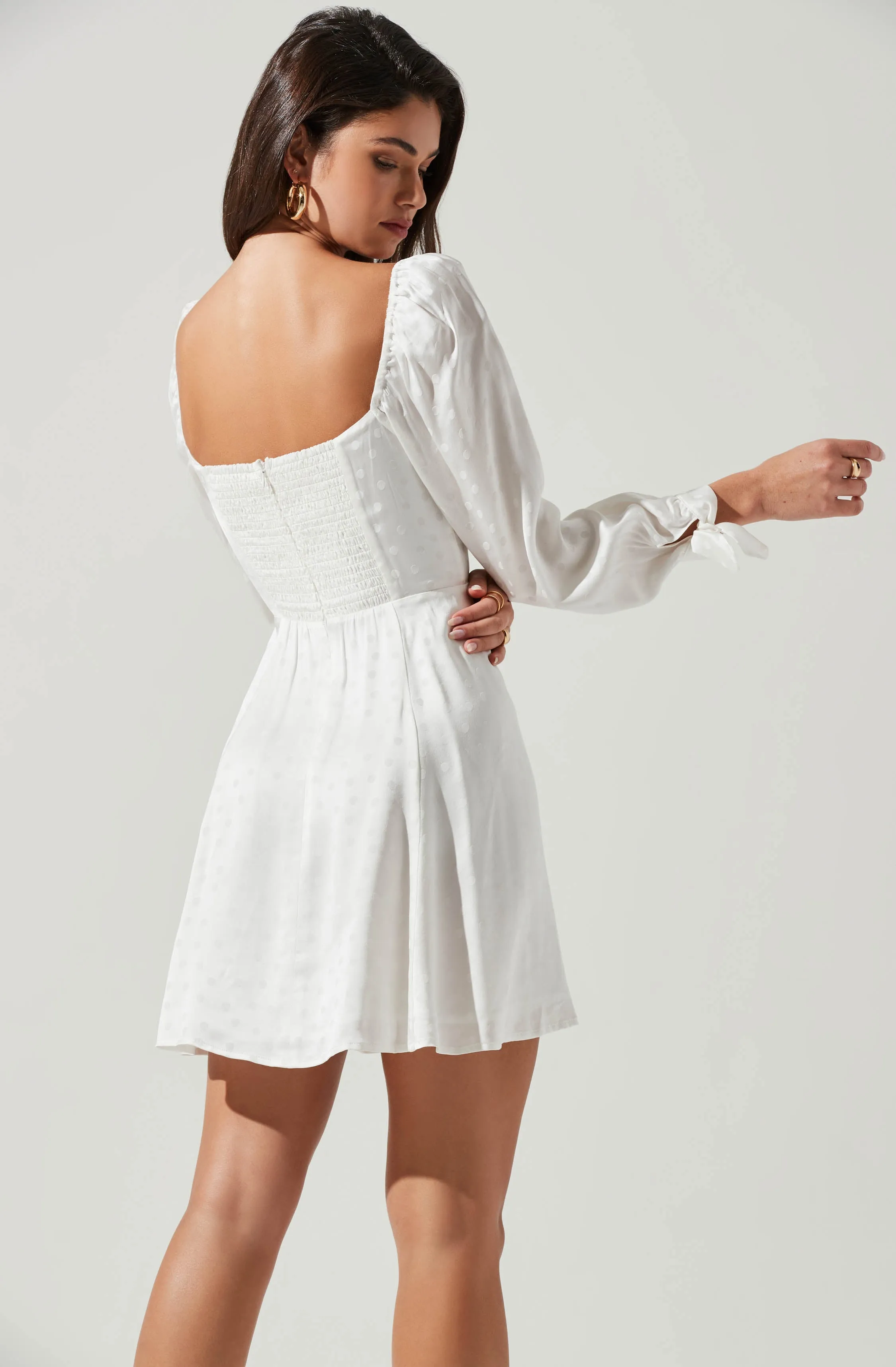 Windsor Sweetheart Neck Long Sleeve Mini Dress sold by Astr product image thumbnail 5