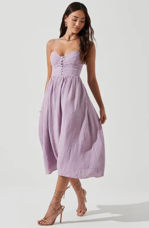 Ferreira Sweetheart Midi Dress made by Astr