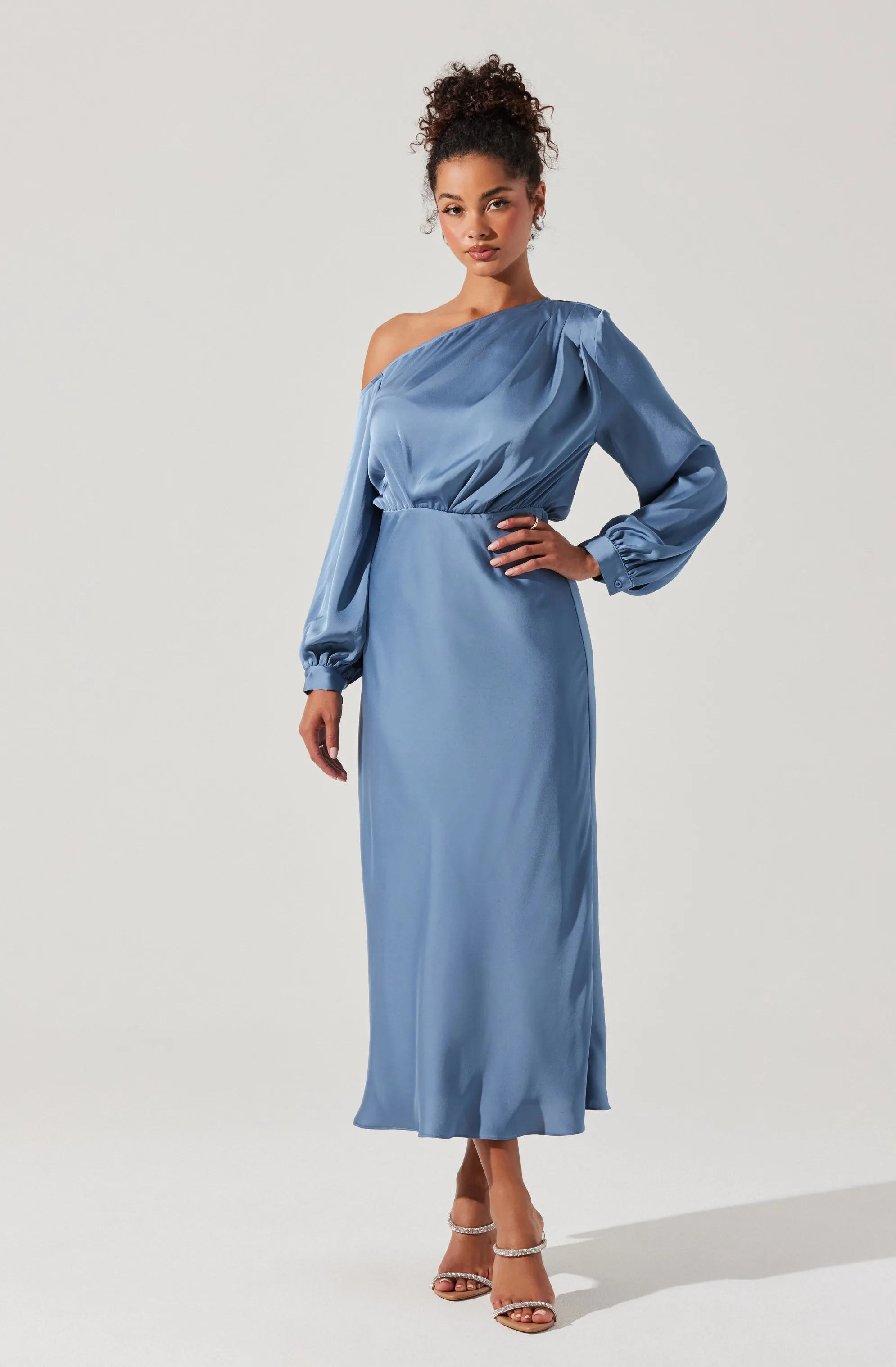 Elwood Satin Off Shoulder Dress sold by Astr product image thumbnail 3