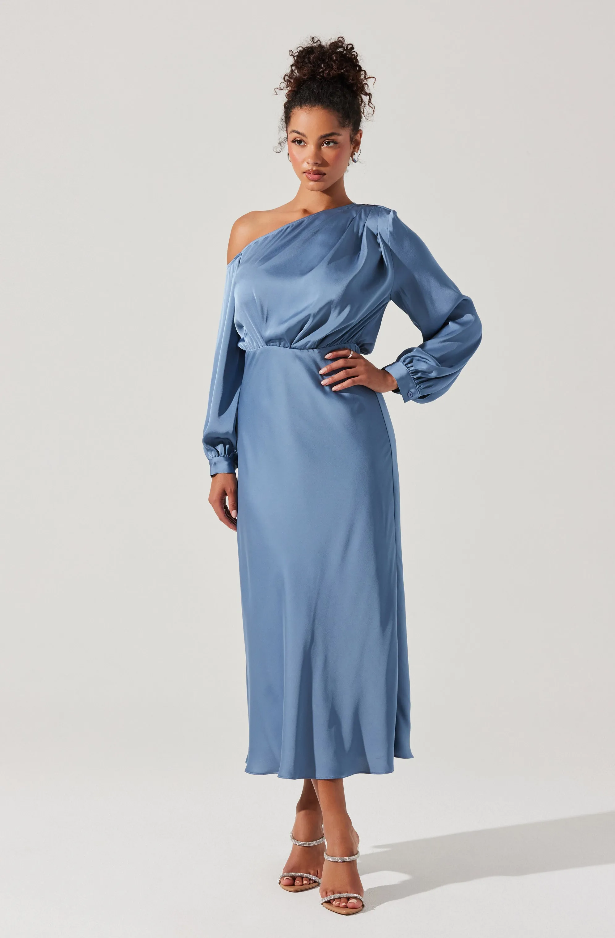 Elwood Satin Off Shoulder Dress sold by Astr