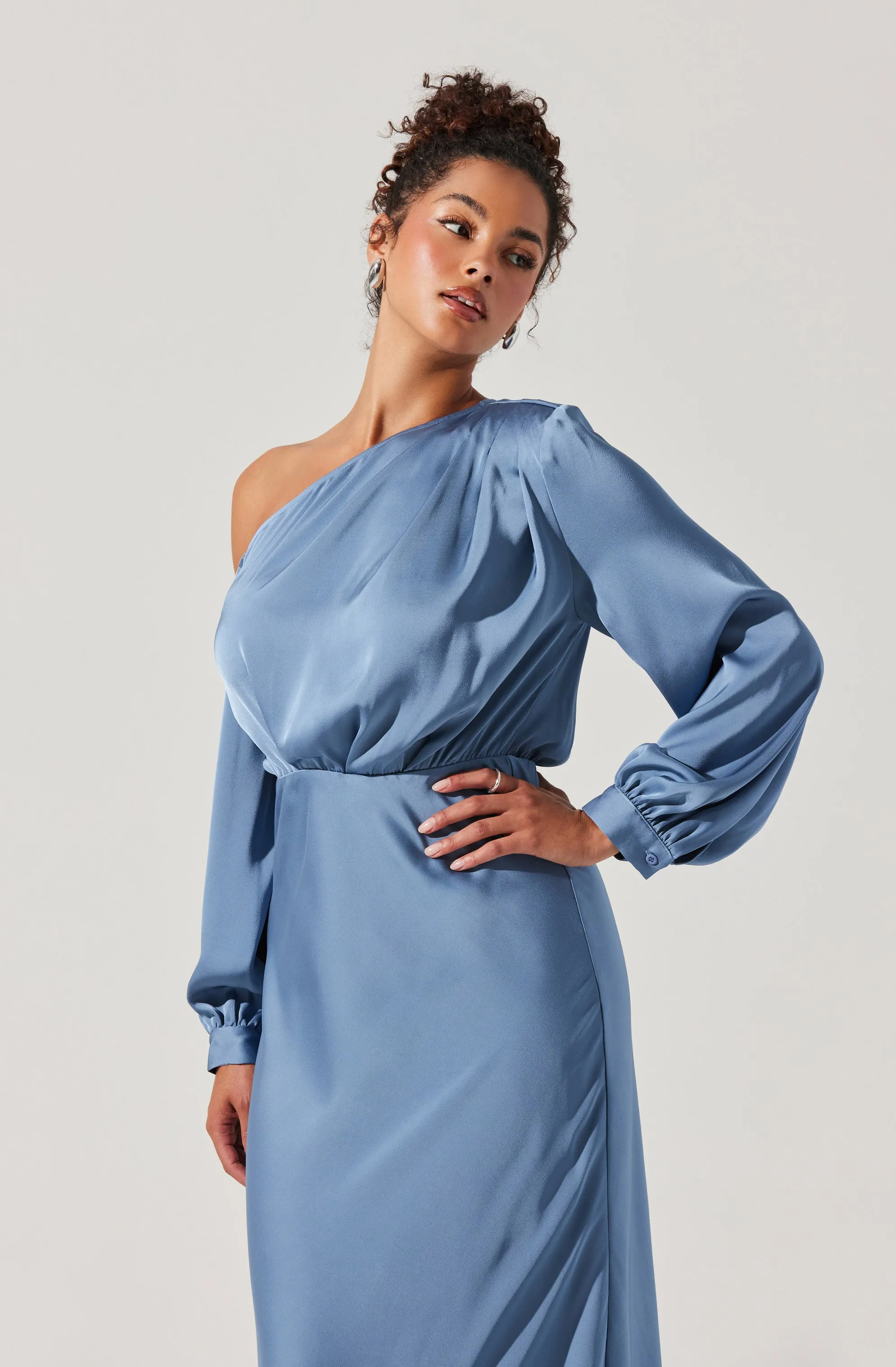 Elwood Satin Off Shoulder Dress sold by Astr product image thumbnail 5