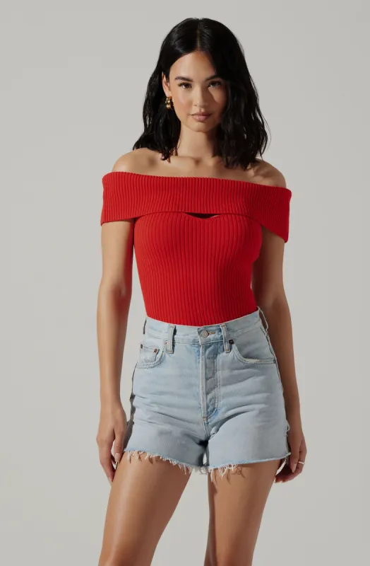 Ainsley Fold Over Sweater sold by Astr