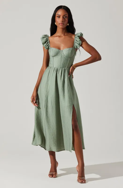 Wedelia Bustier Midi Dress sold by Astr