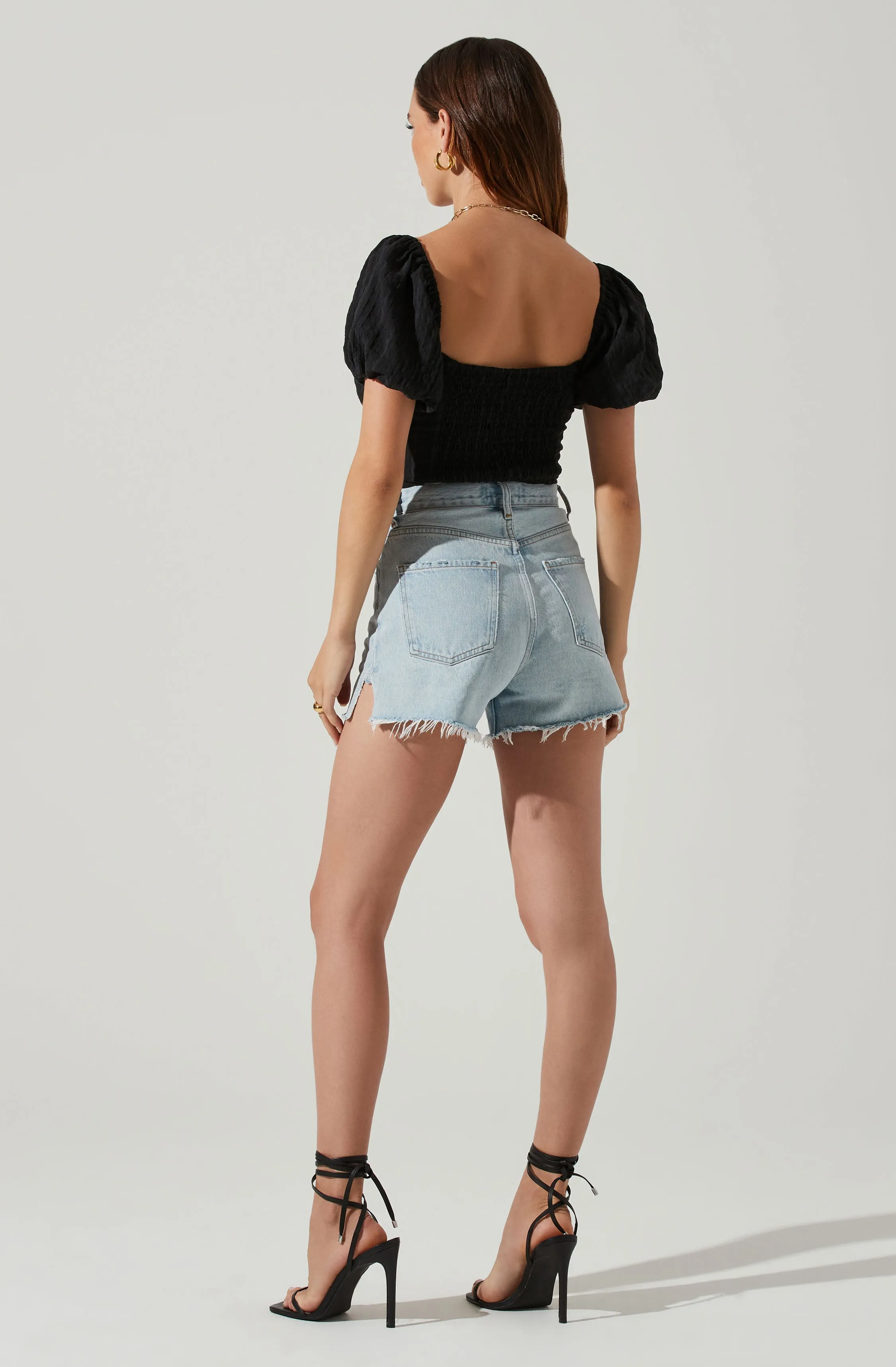 Amadia Puff Sleeve Crop Top sold by Astr product image thumbnail 4