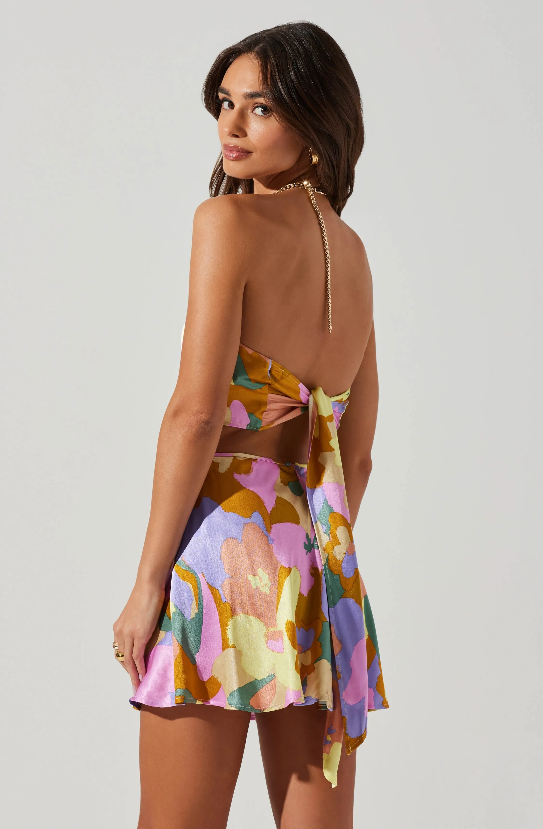 Evalina Satin Halter Top sold by Astr product image thumbnail 4