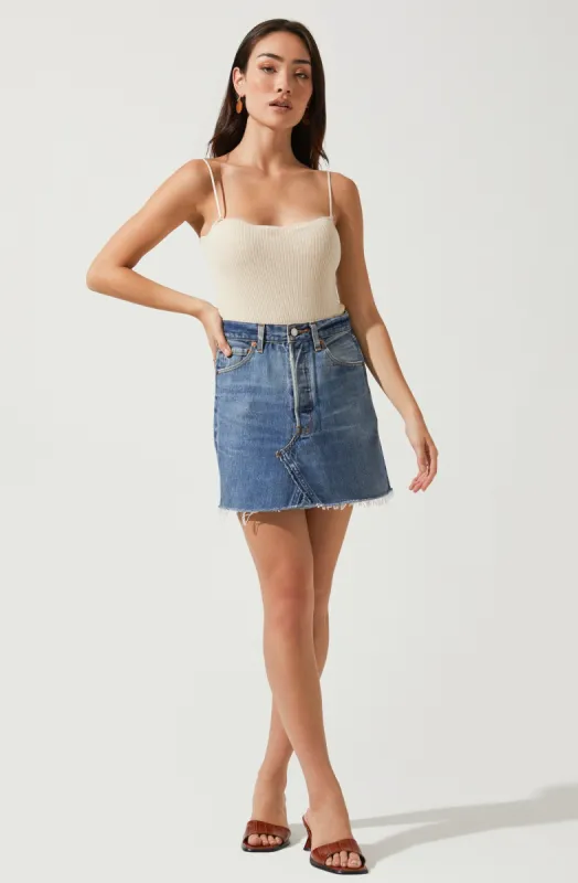 Lizette Scallop Edge Bodysuit made by Astr
