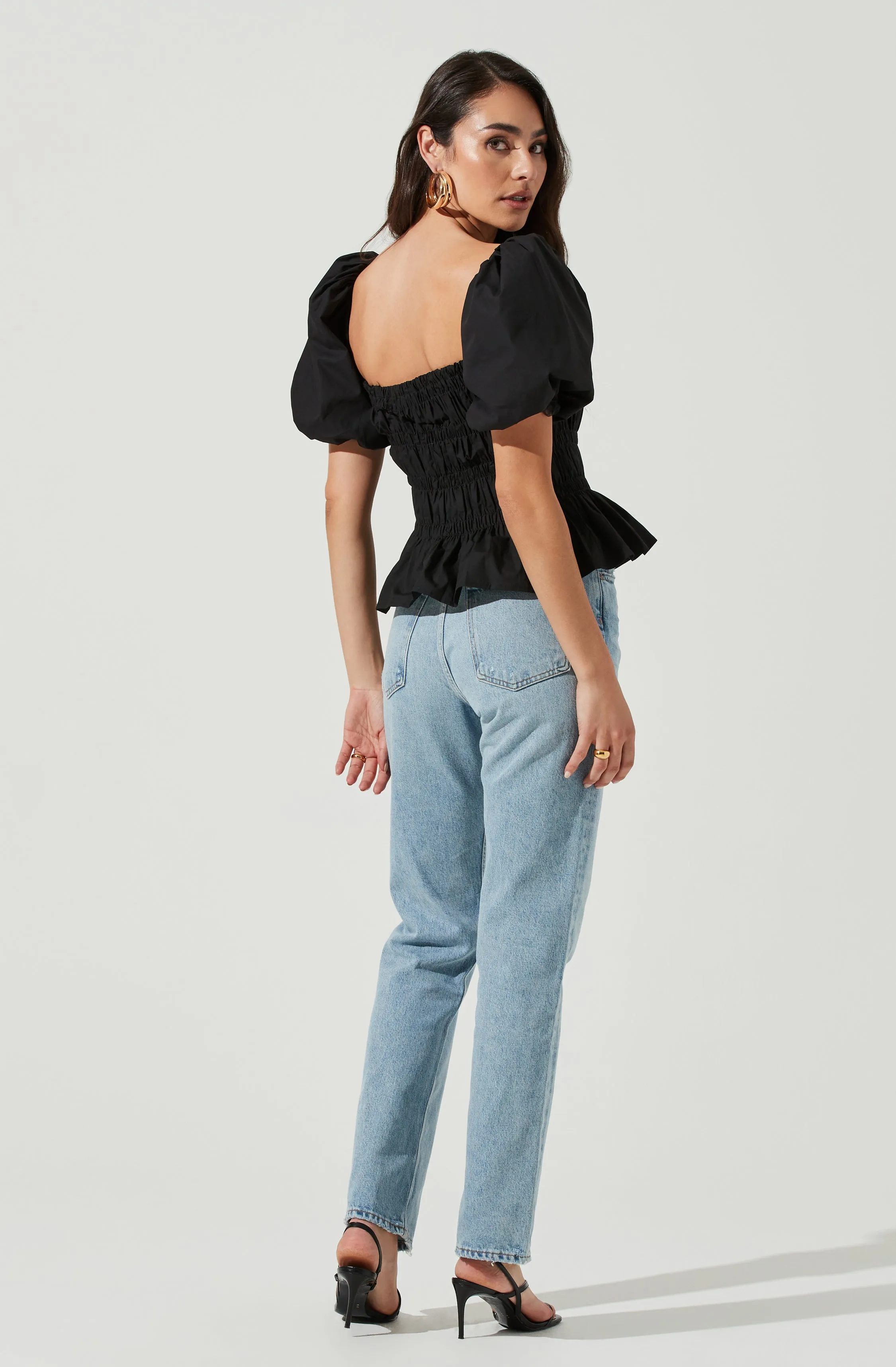 Savina Bubble Sleeve Top sold by Astr product image thumbnail 3
