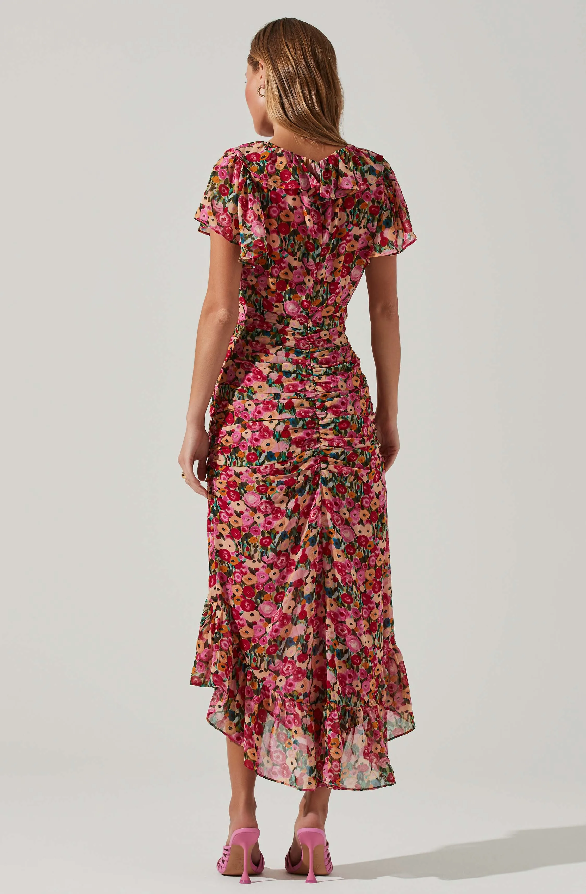 Vilma Floral Ruched Midi Dress sold by Astr product image thumbnail 5
