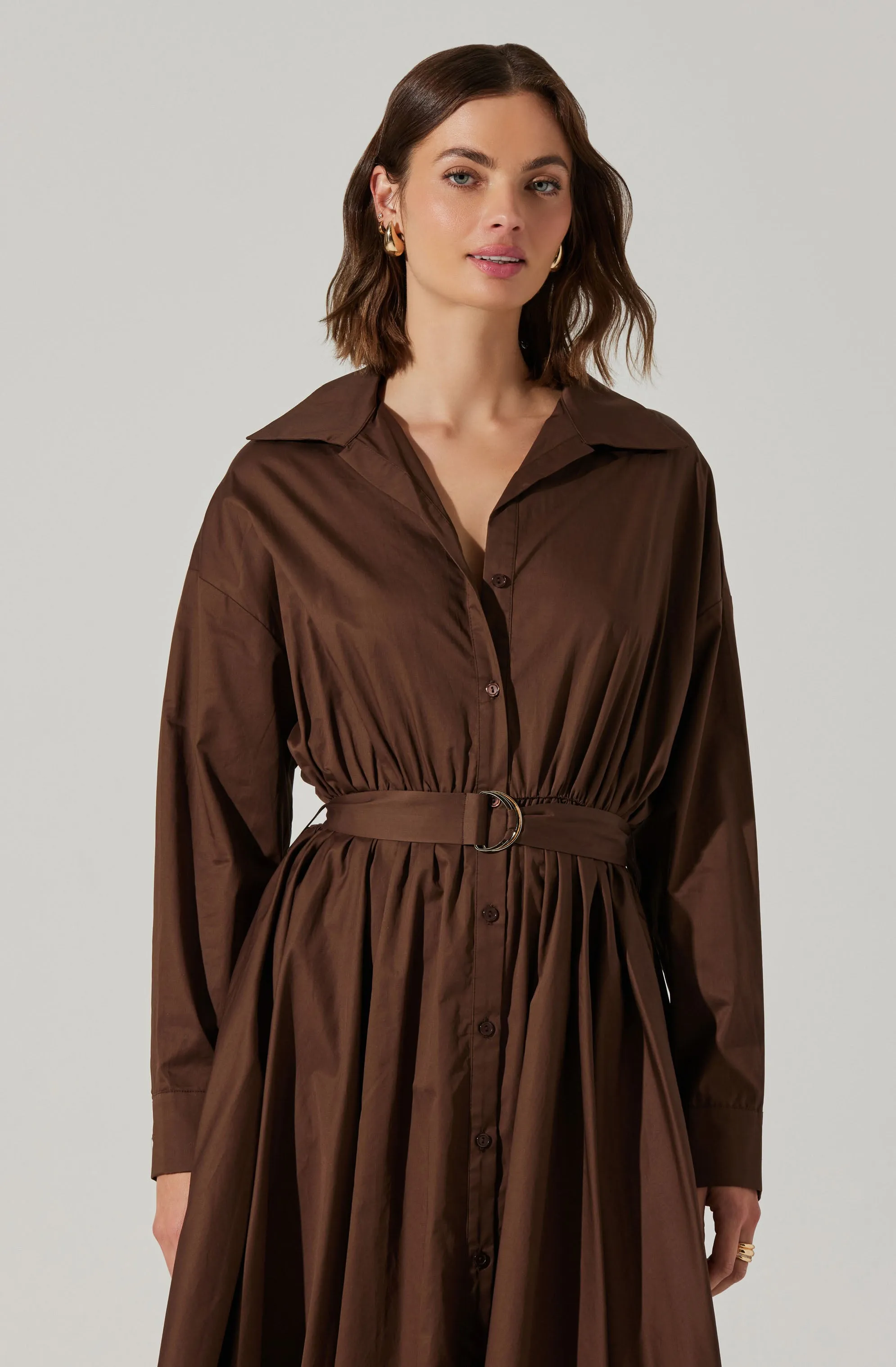 Darany Belted Midi Shirt Dress sold by Astr product image thumbnail 5