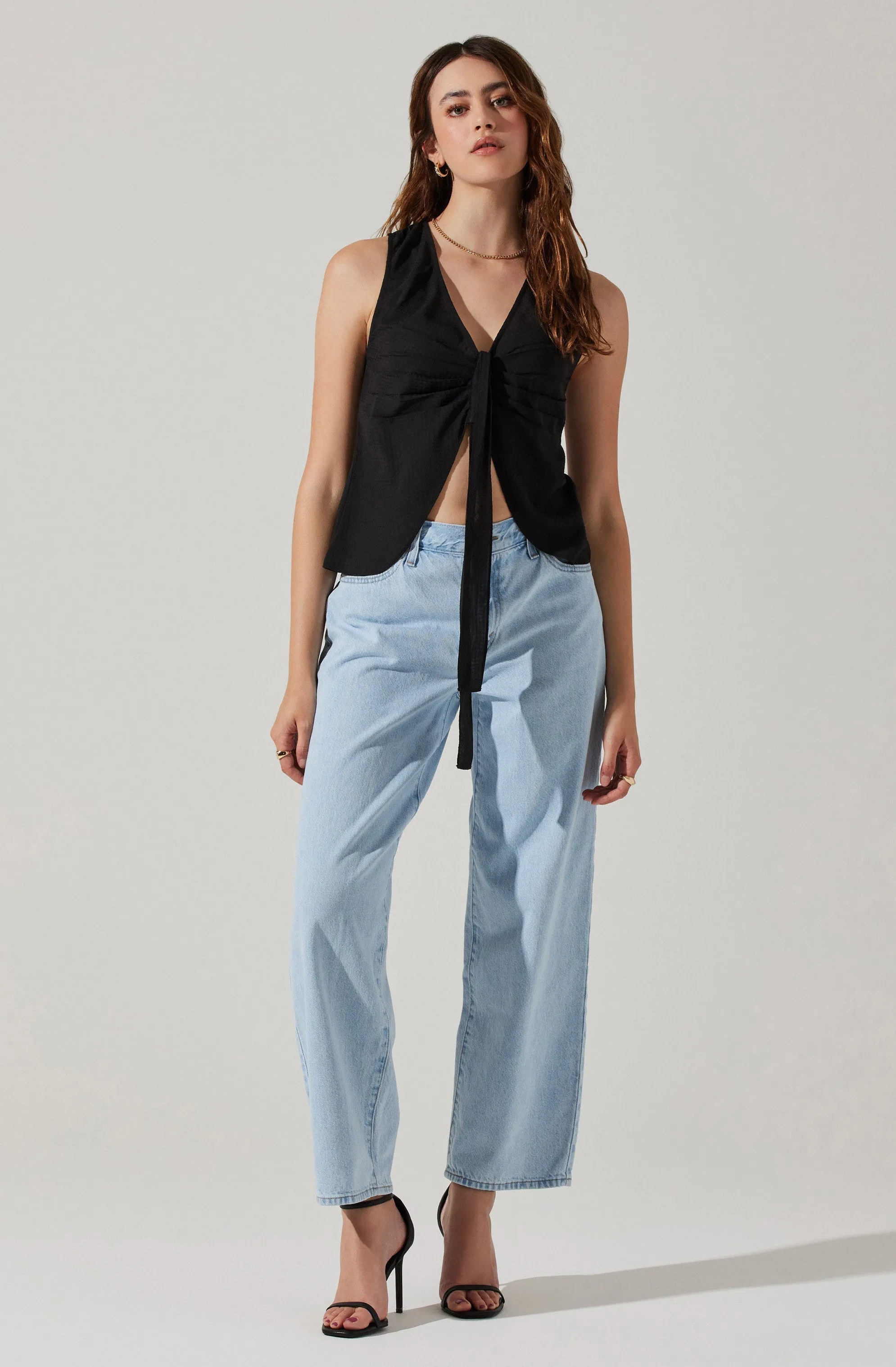 Ruched Front V-Neck Top sold by Astr product image thumbnail 4