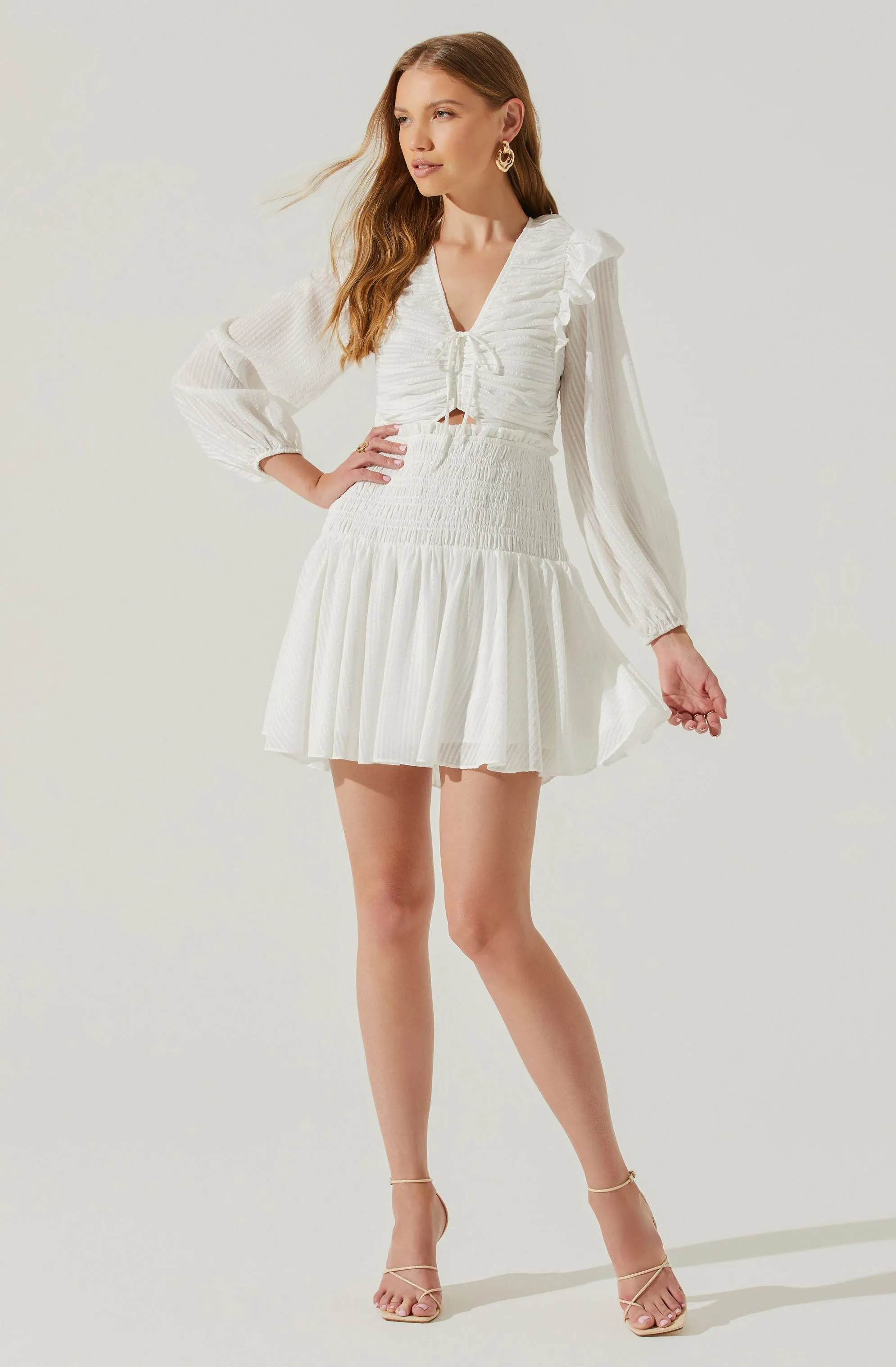 Tayah Ruched Long Sleeve Mini Dress sold by Astr product image thumbnail 3
