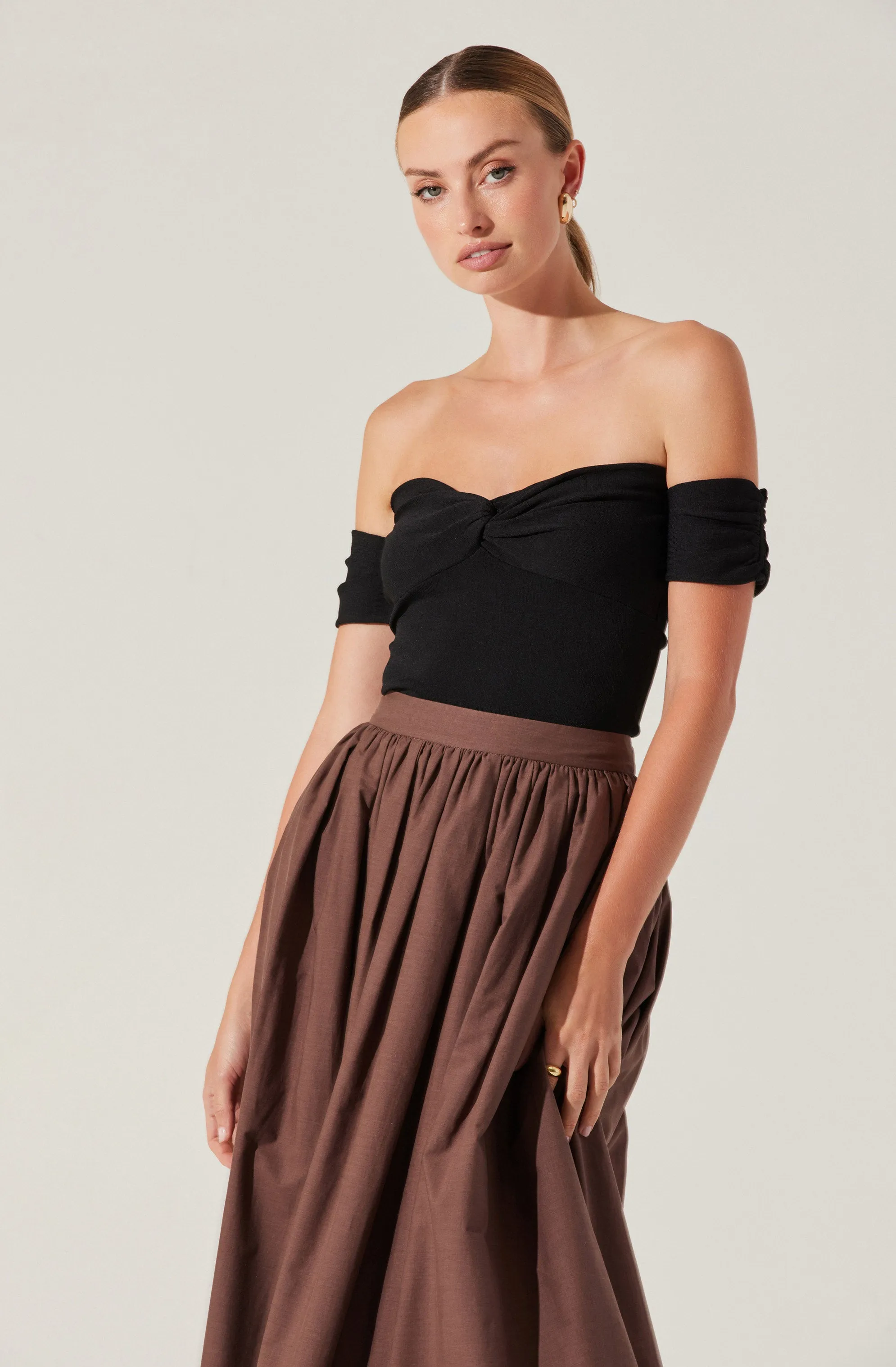 Twist Front Off Shoulder Top sold by Astr product image thumbnail 3