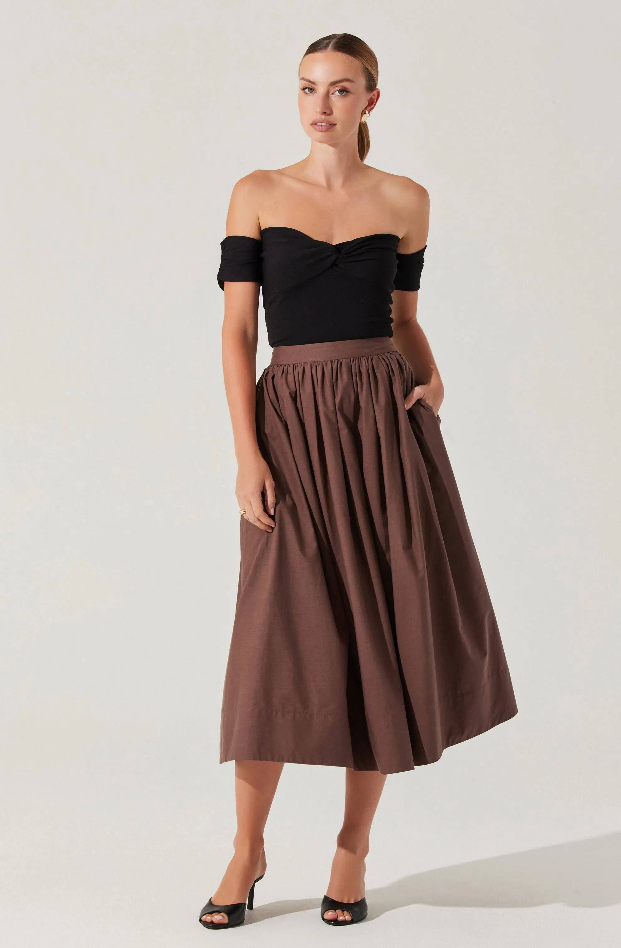 Twist Front Off Shoulder Top sold by Astr product image thumbnail 5