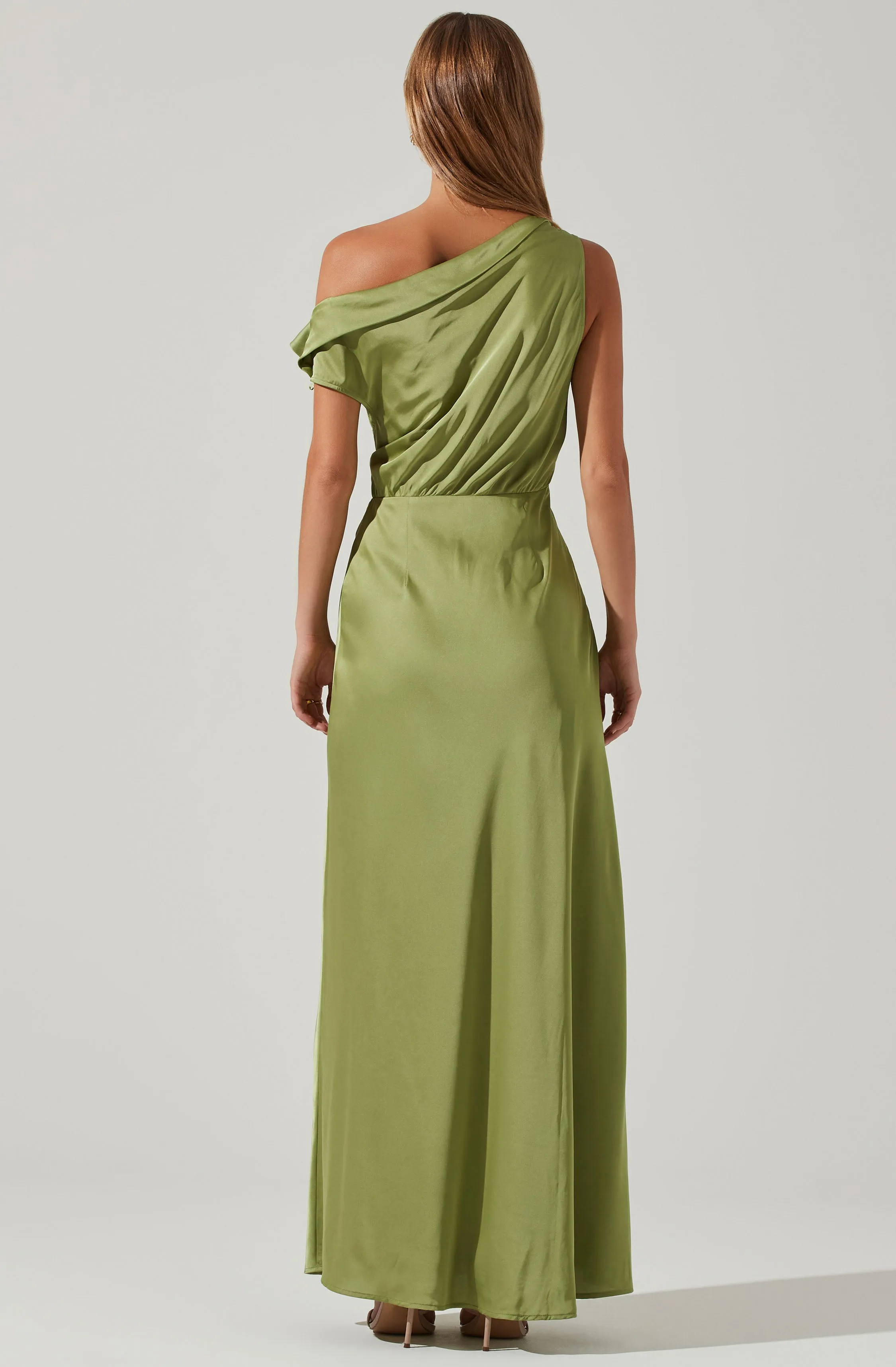 Monroe Satin Off Shoulder Maxi Dress sold by Astr product image thumbnail 4